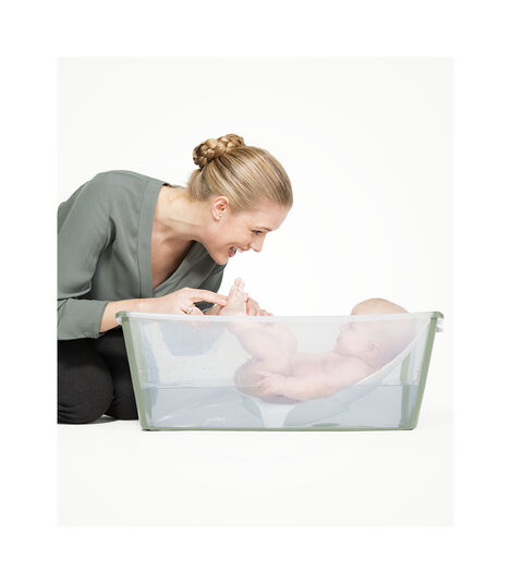 Stokke® Flexi Bath® Transparent Green. Newborn Support. view 2