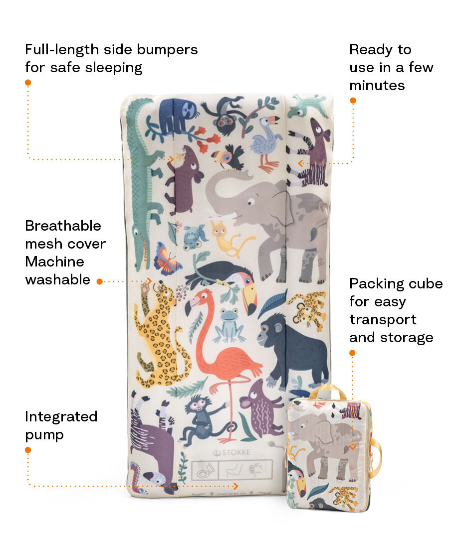 Stokke® JetKidsTM CloudSleeper™, Расцветка «мир животных», mainview изображение из галереи 5