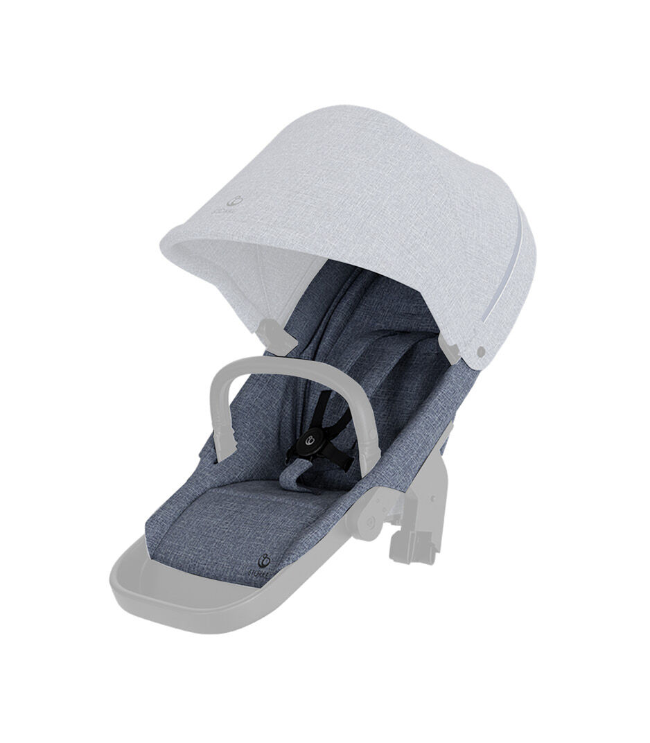Stokke® Beat seat textile BlueMel wo Can Harness Shpg Basket, Blue Melange, mainview