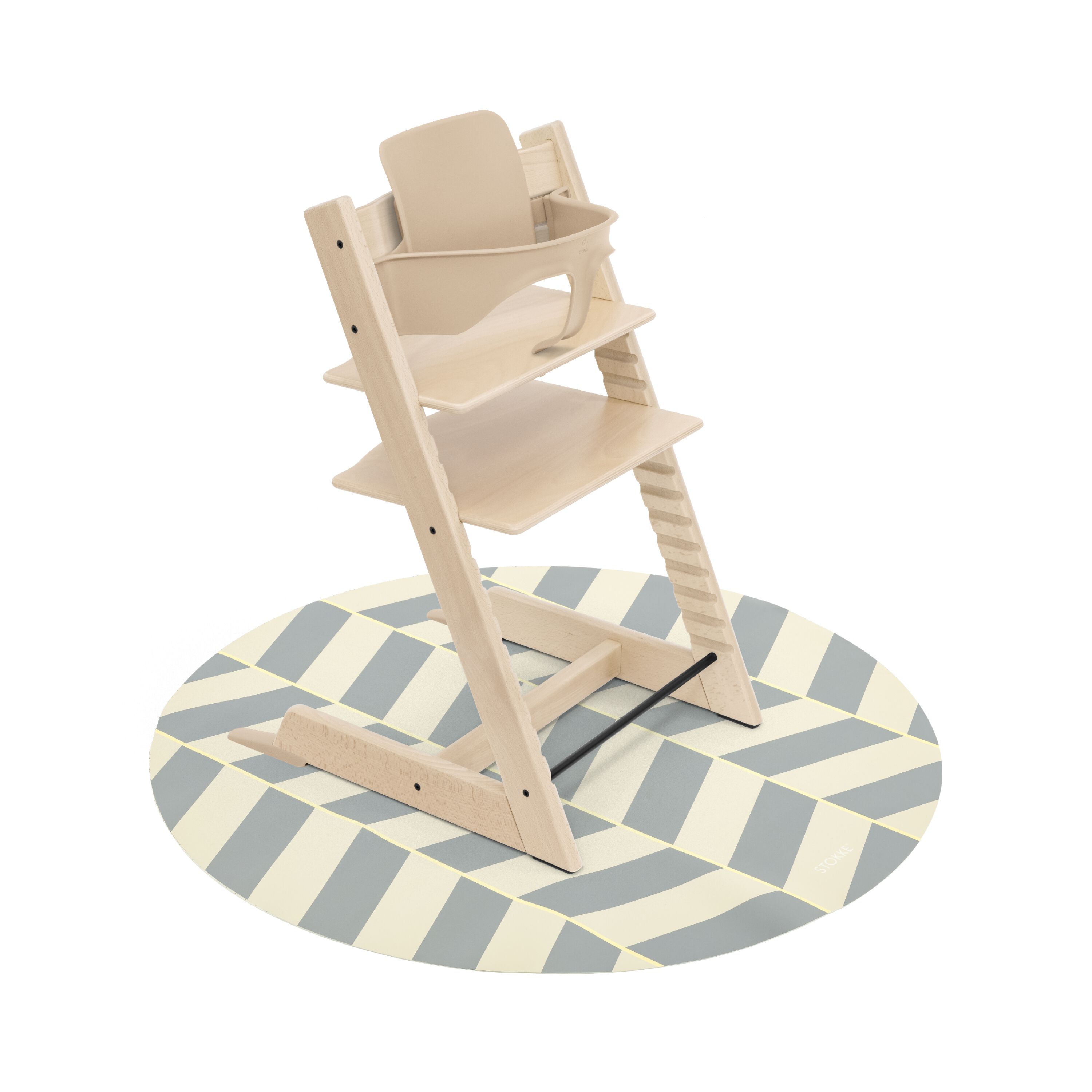 High Chair Mat Scandi Green, Scandi Green, mainview