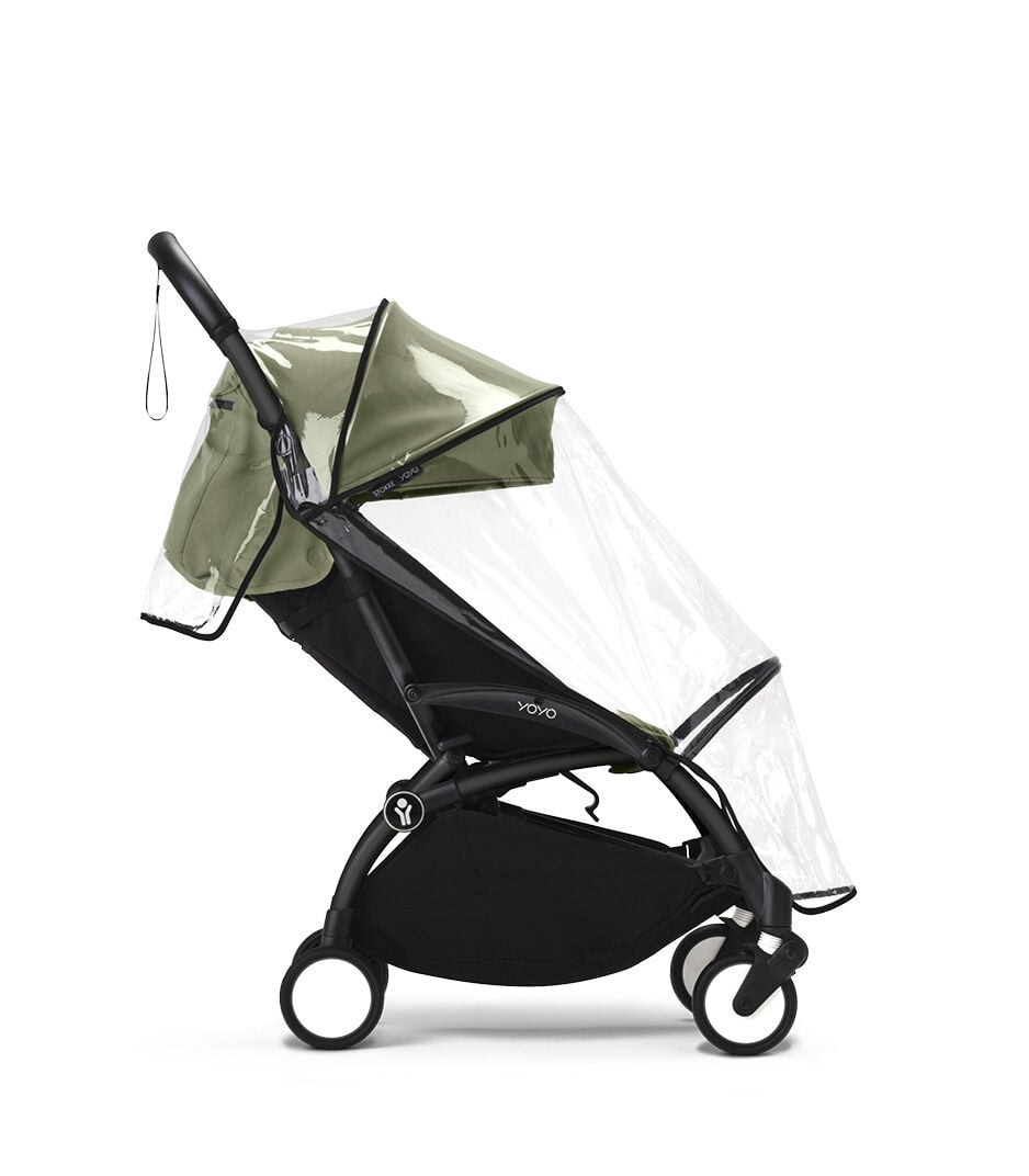 Stokke® YOYO3® 6+ Olive. Rain Cover Black Frame. galery image 1