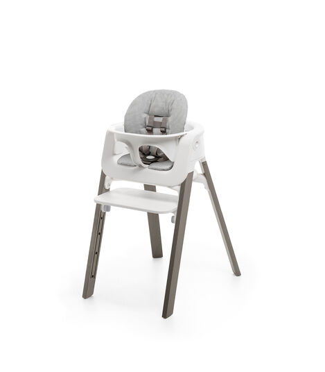 Stokke® Steps™ High Chair Hazy Grey Legs with White, Hazy Grey, mainview view 4