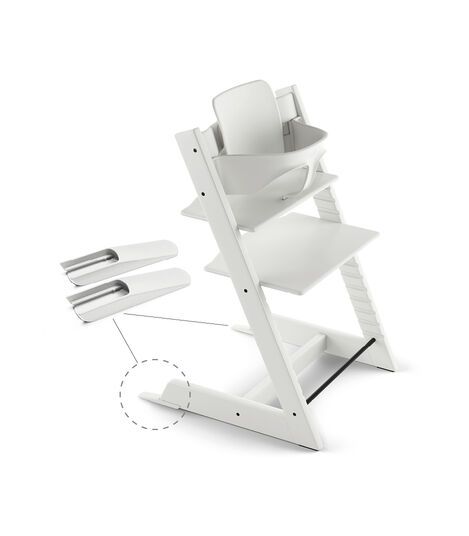 Tripp Trapp® Chair White, Beech, with Baby Set. view 2