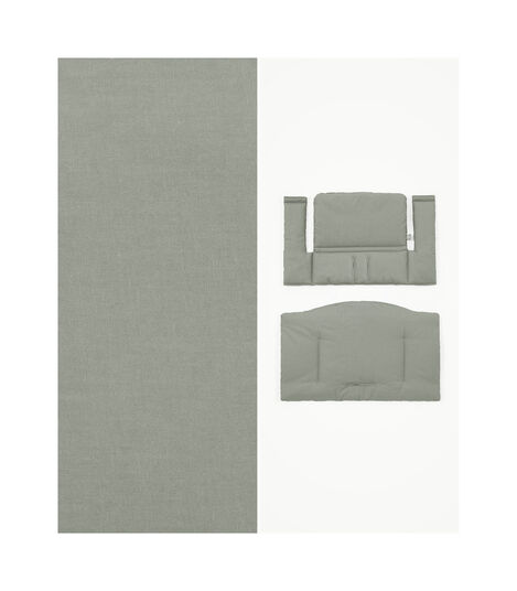Tripp Trapp® Natural, Glacier Cushion + Tray, Natural, Glacier Green Cushion + Tray, mainview view 3
