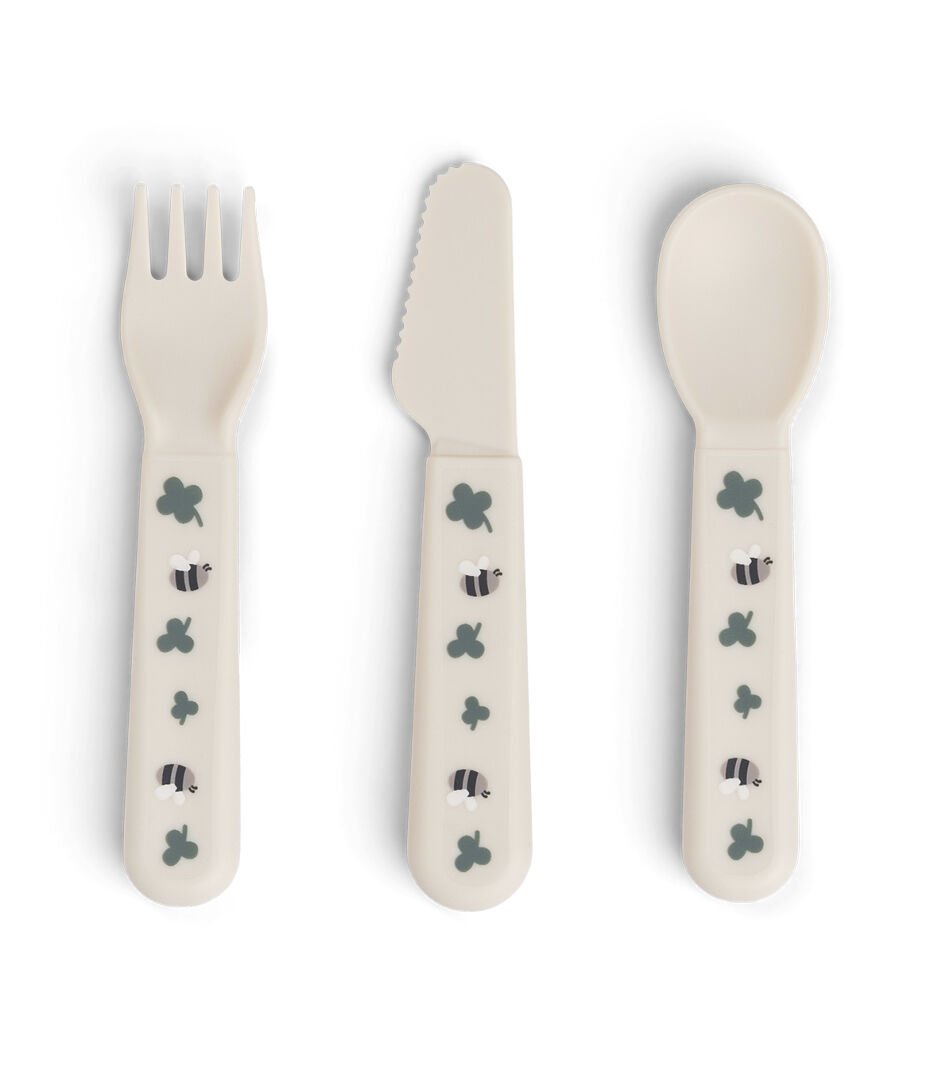 Foodie cutlery set - Tiny farm - Sand.