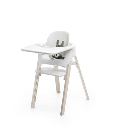 Stokke® Steps™ Chair Whitewash Legs with White, Whitewash, mainview view 4