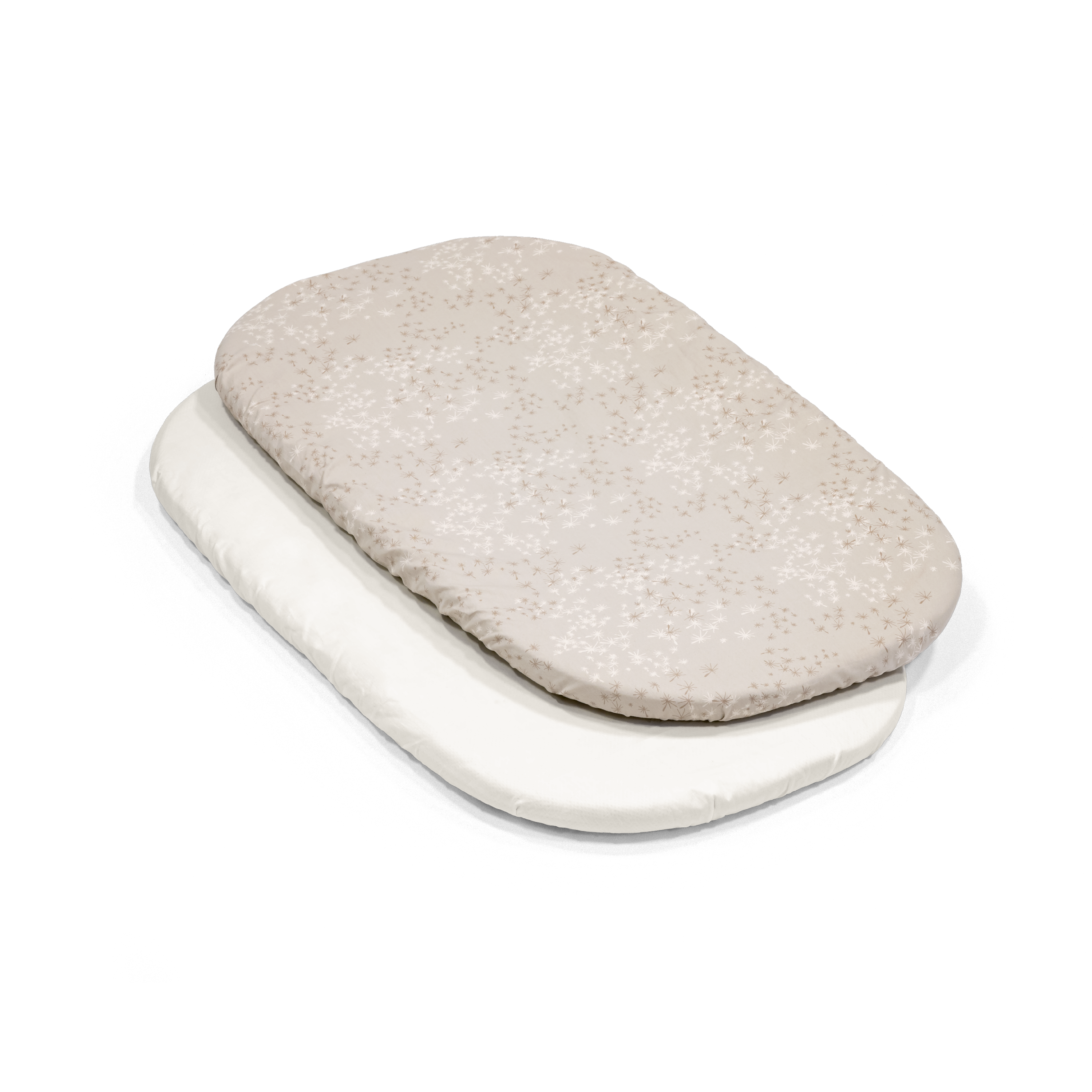 Stokke® Snoozi™ Fitted Sheets, Dandelion Beige / Vanilla Cream, mainview galery image 1