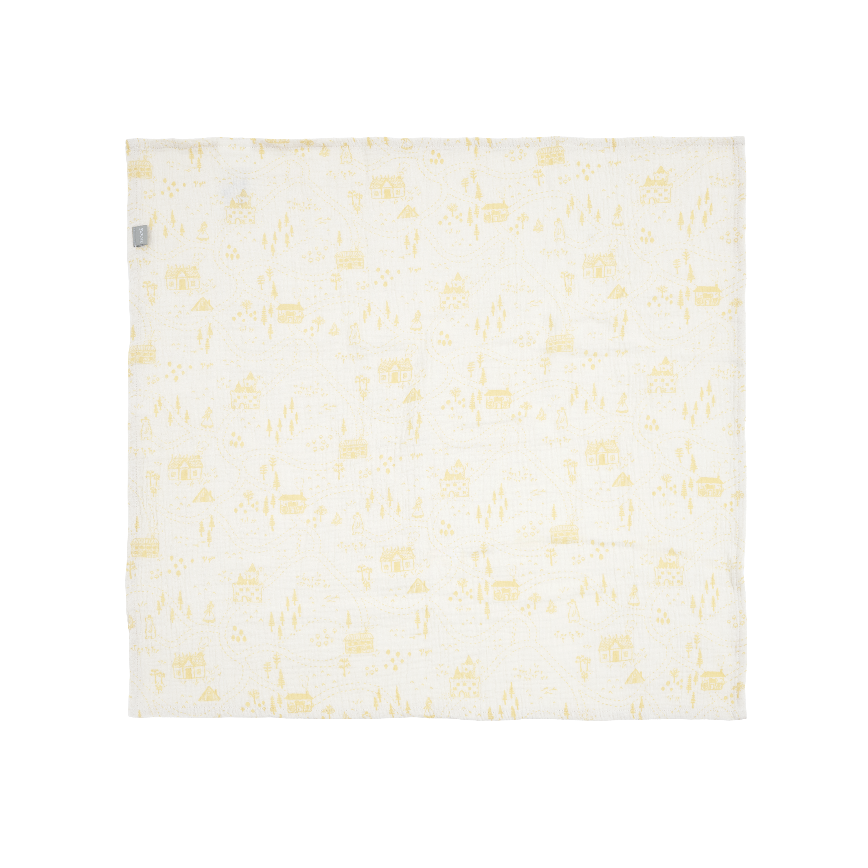 Stokke® Babyduk 60x60 2-pack, Sunset Yellow Map, mainview galleribild 1