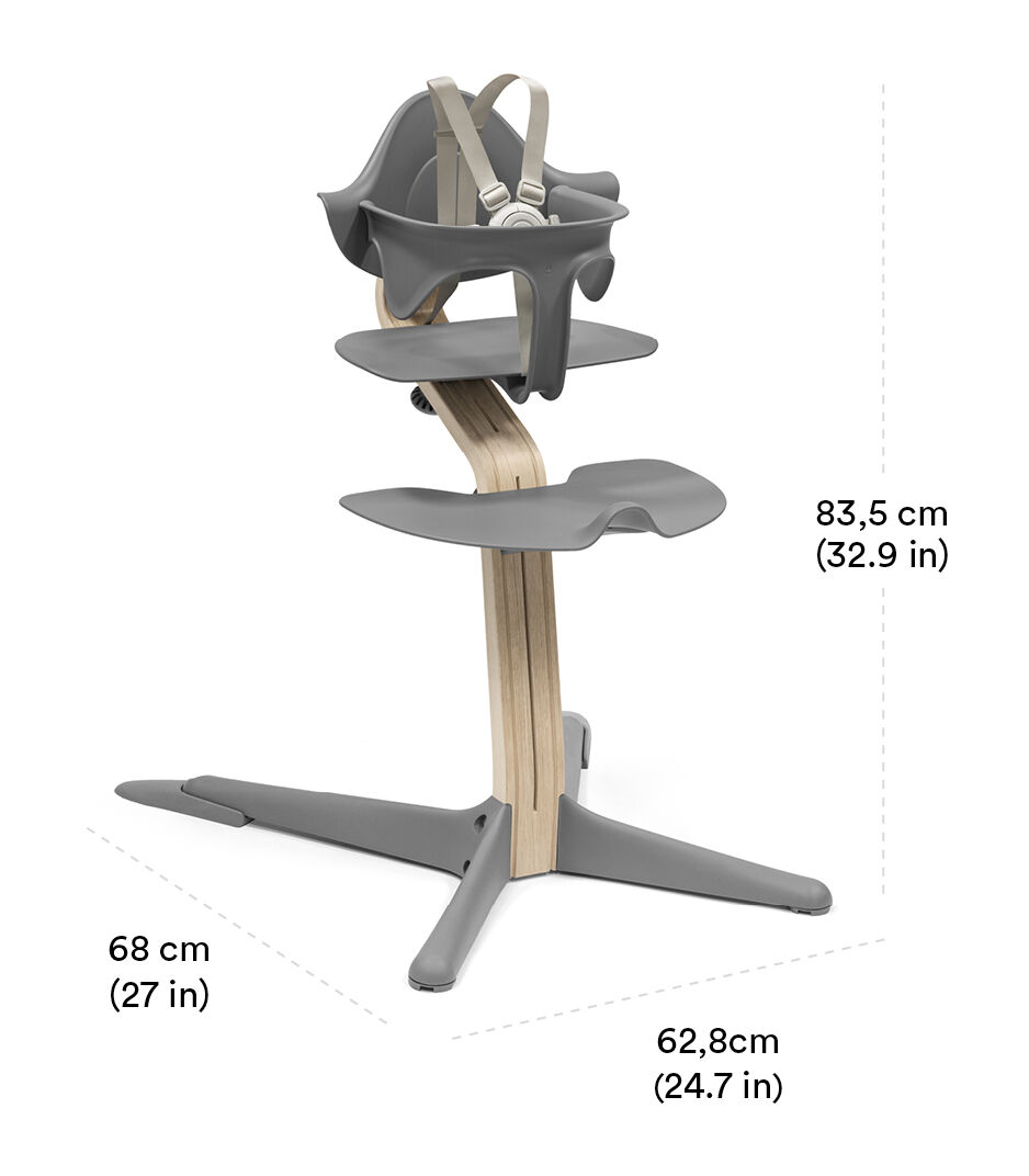 Stokke® Nomi® White Natural High Chair Bundle view 1