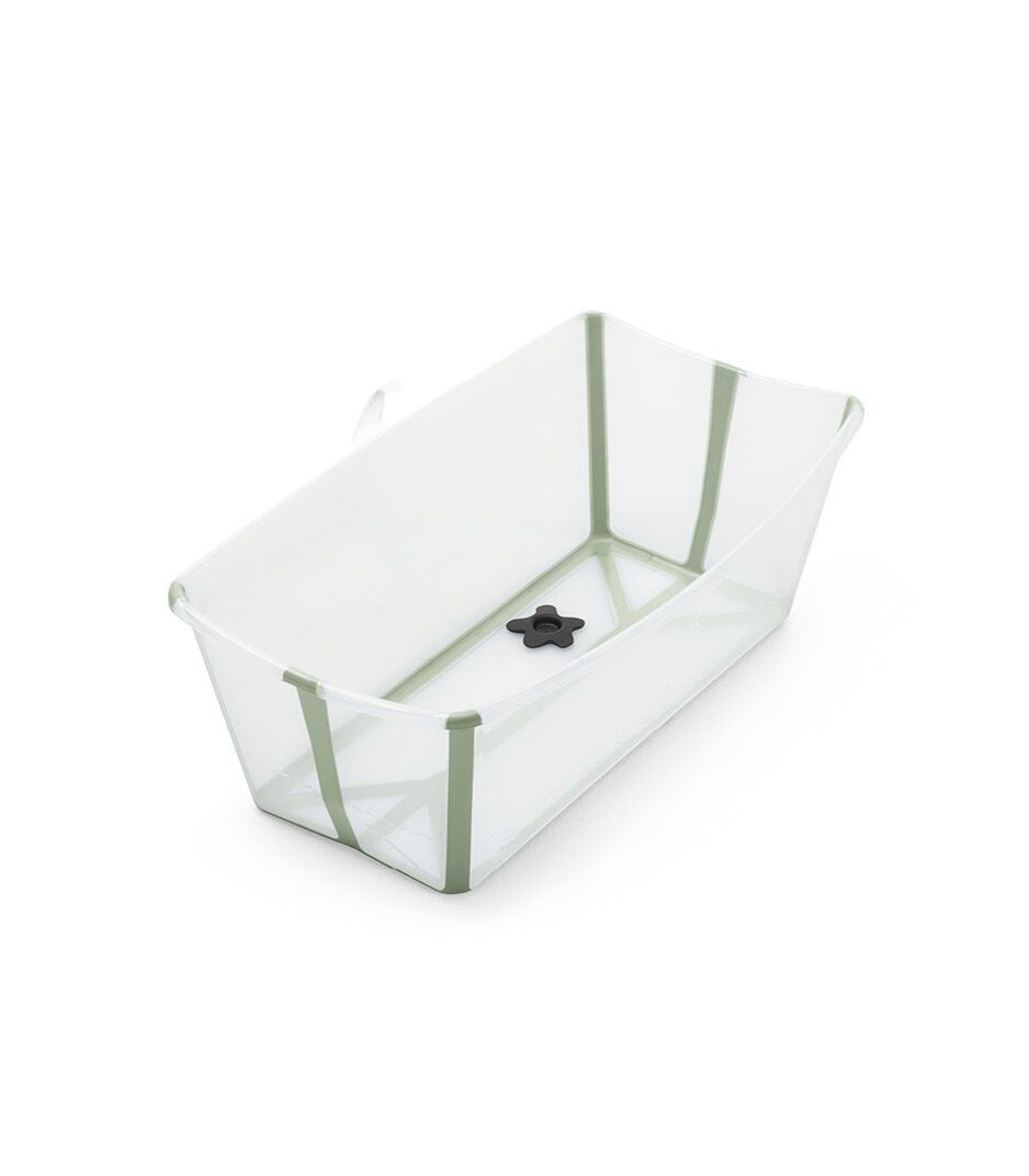 Stokke® Flexi Bath® bath tub, Transparent Green. Open. galery image 1