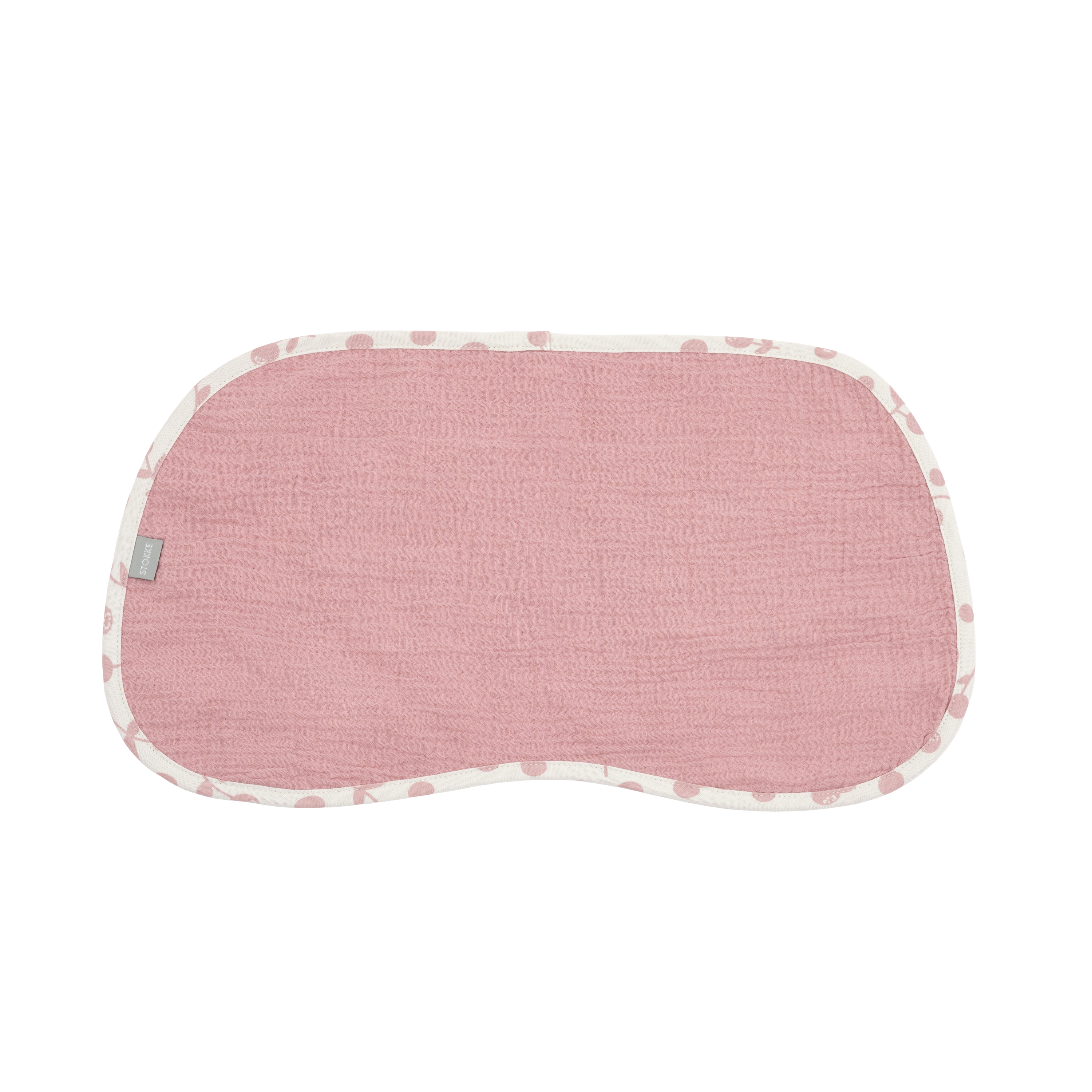Stokke® Burp Cloth. Wild Rose Berries, reverse. galery image 1