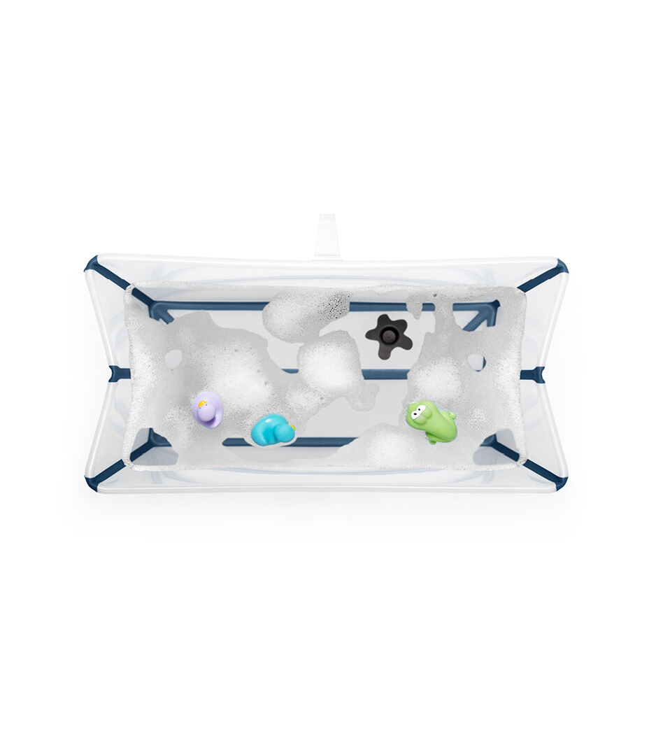 Stokke® Flexi Bath® bath tub, Transparent Blue. Open. galery image 5