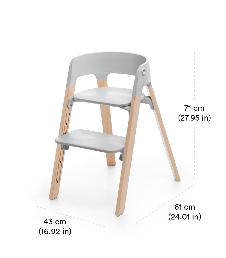 Stokke® Steps™ High Chair Natural Legs with White view 1