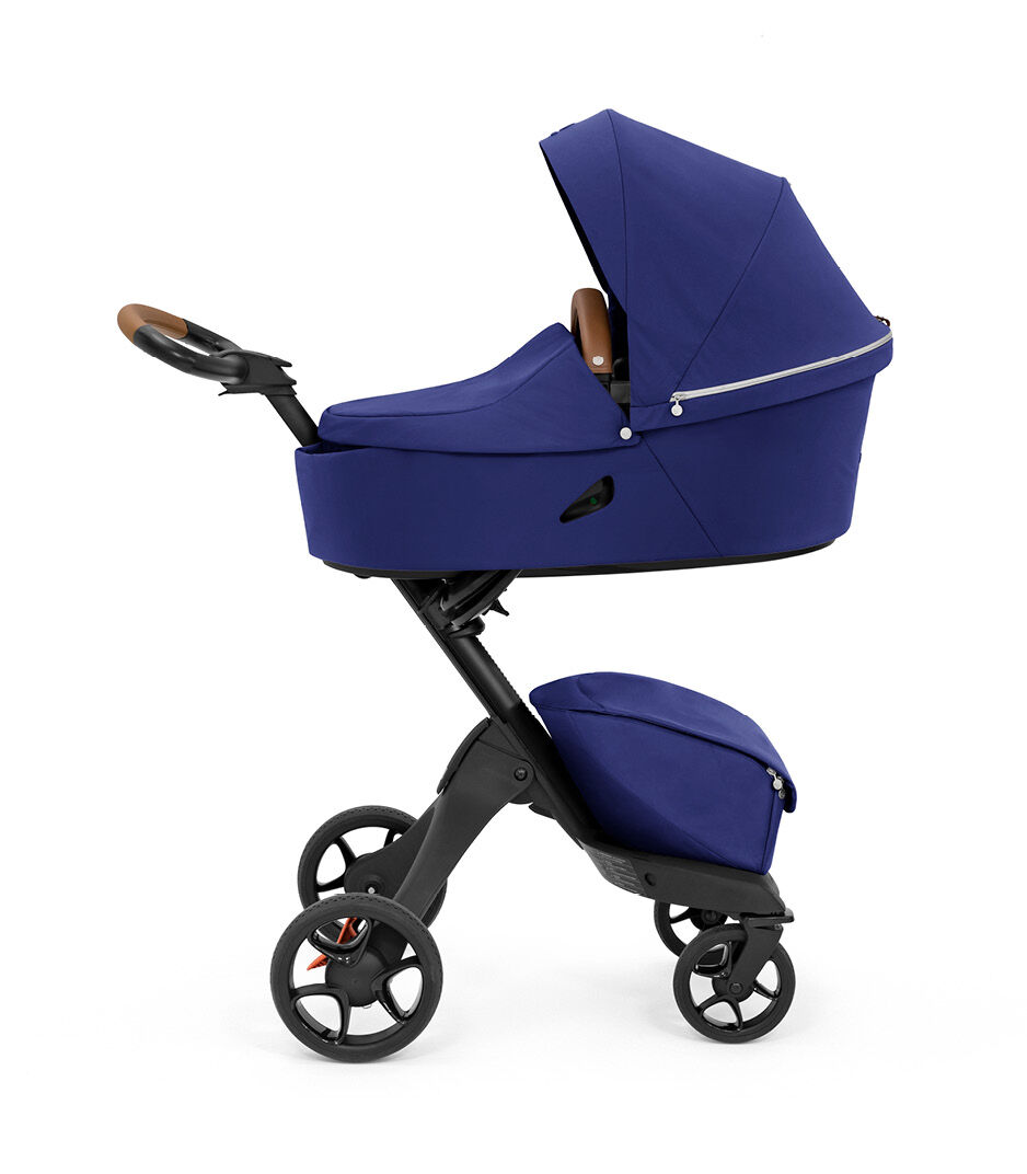 Stokke® Xplory® X Royal Blue Stroller with Carry Cot.