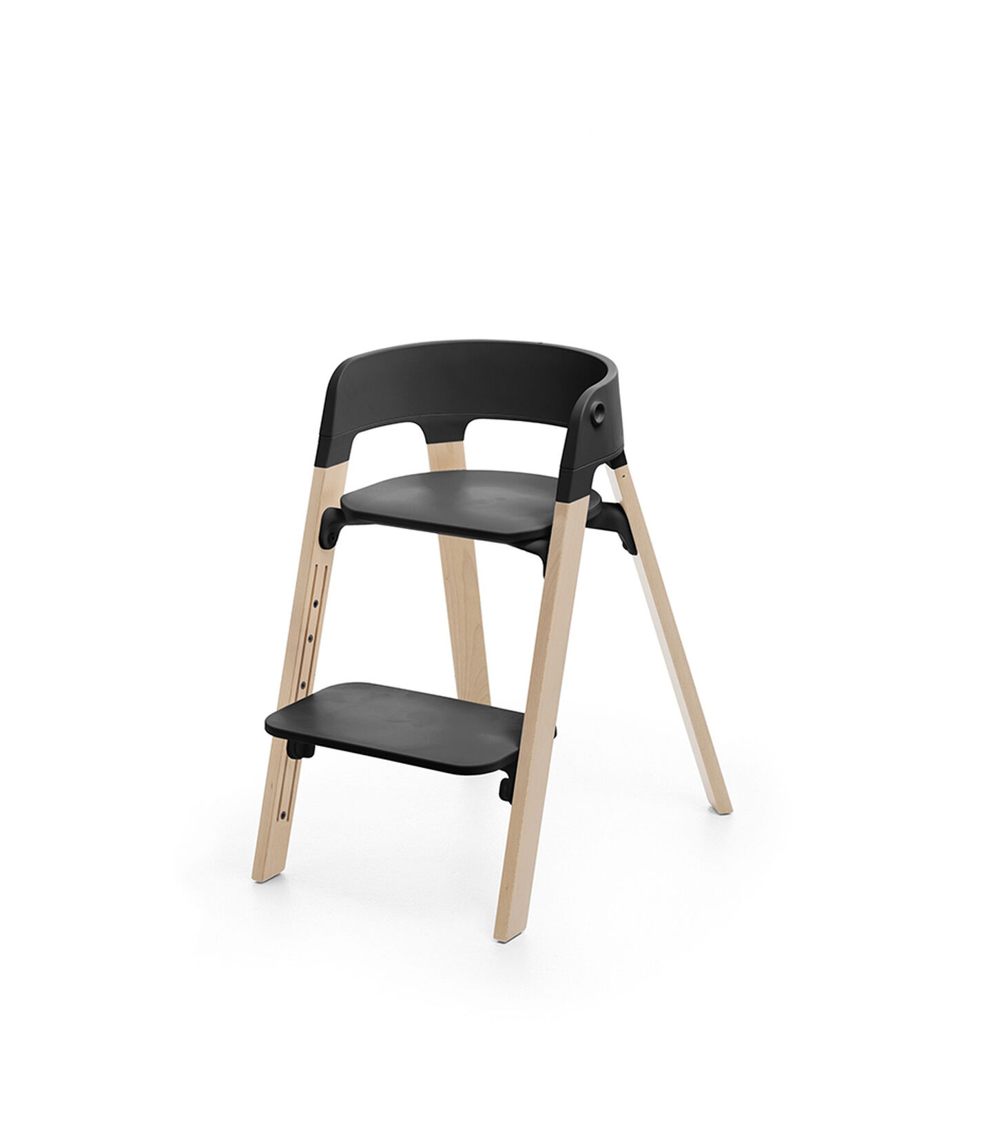 Stokke&reg; Steps&trade; Chair, Beech Natural with Black Seat.
