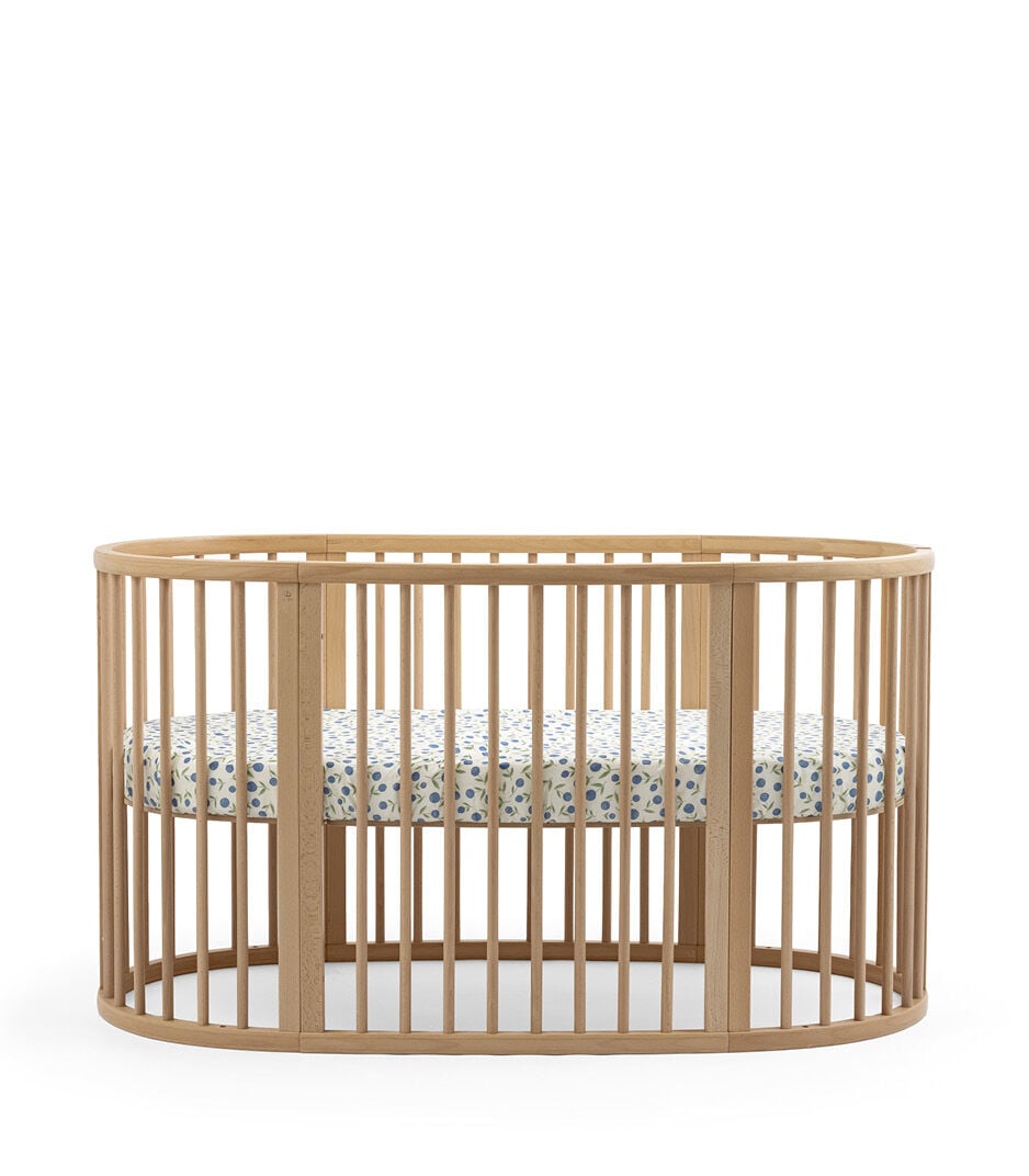 Stokke® Sleepi™ Bed Natural. Fitted Sheet Nordic Blueberry. galery image 2