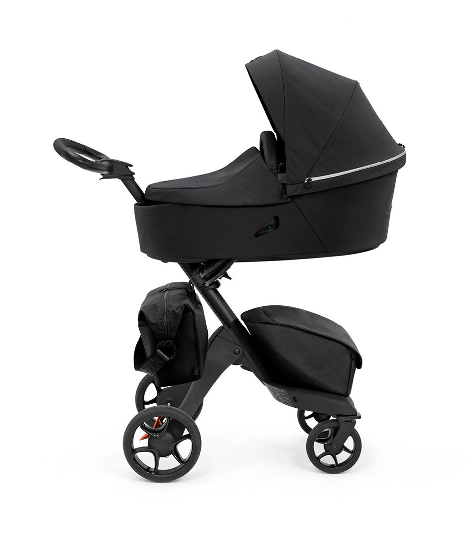Stokke® Xplory® X Changing Bag Rich Black on Stroller. Accessories.