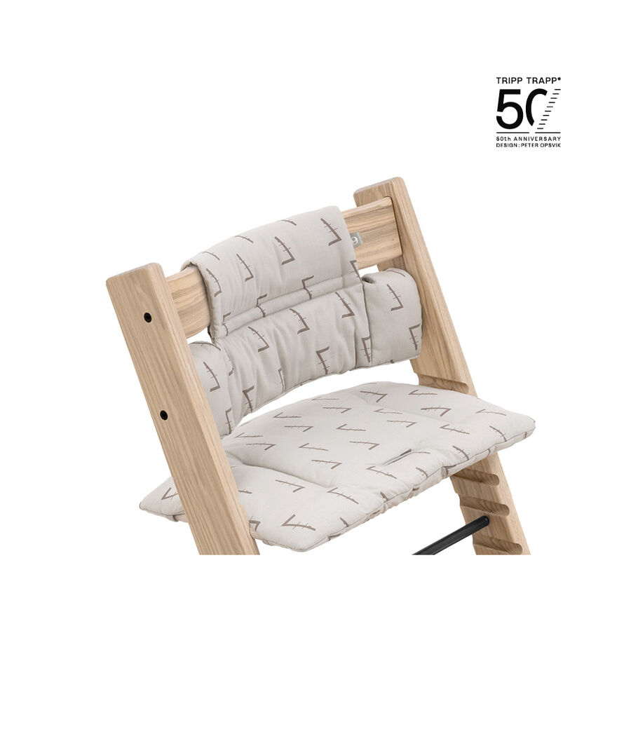 Tripp Trapp® Limited Edition Ash Mixed, with Classic Cushion Icon Grey. Close-up. view 56