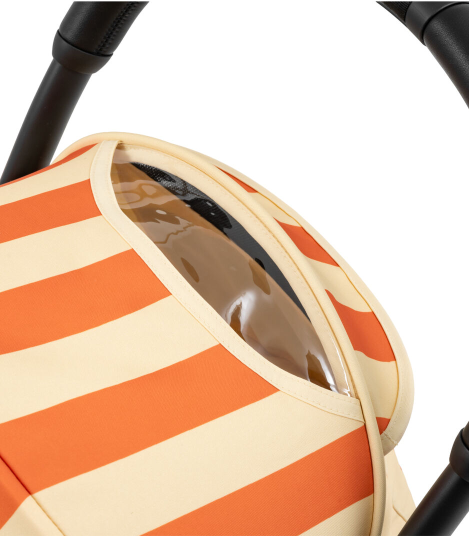 Stokke® YOYO3® 6+ Riviera Capri. Black frame. Window detail, open. Close-up. Top view. galery image 16