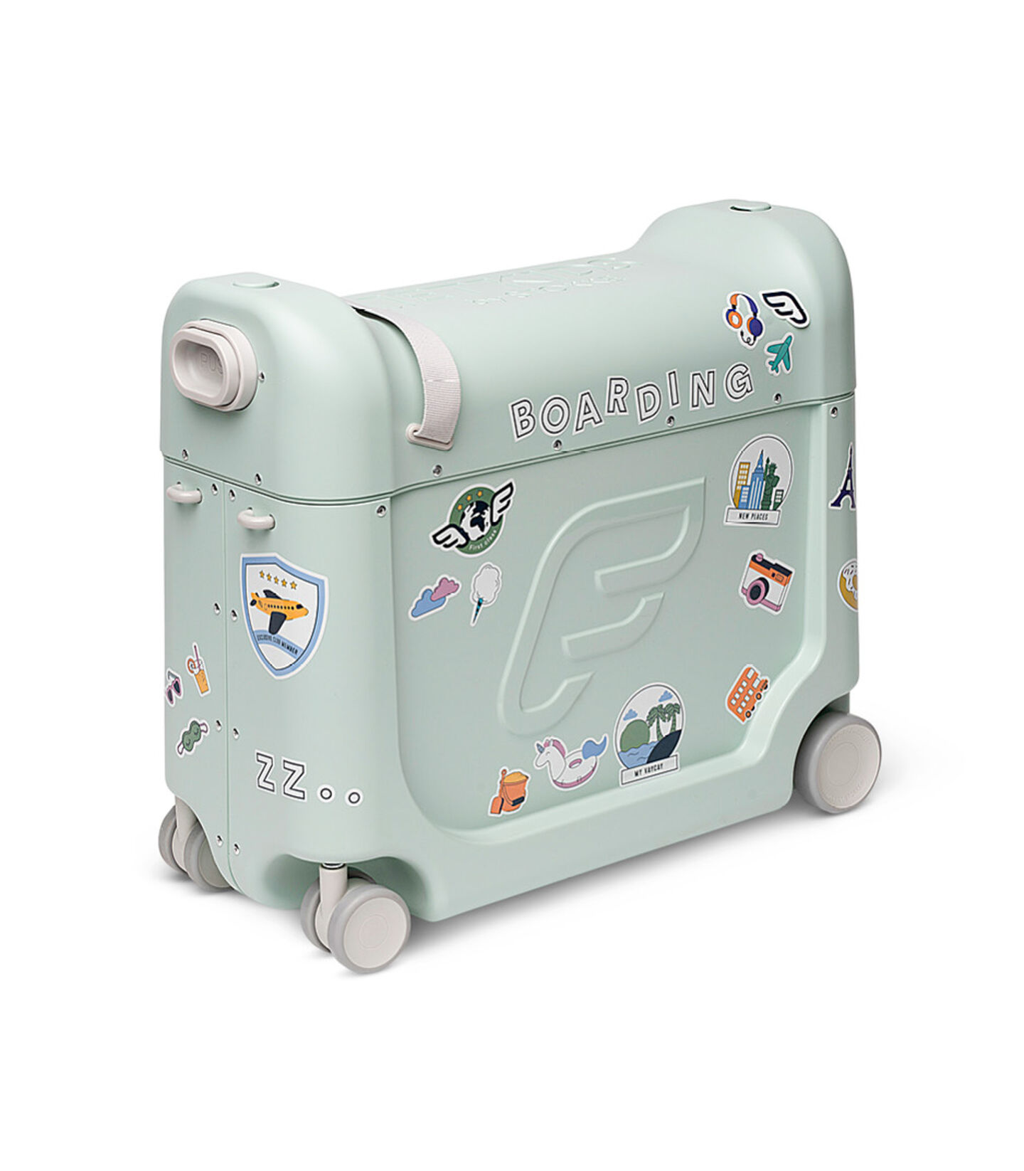 JetKids™ by Stokke® BedBox V3 in Green Aurora Decorated with Stickers. view 8
