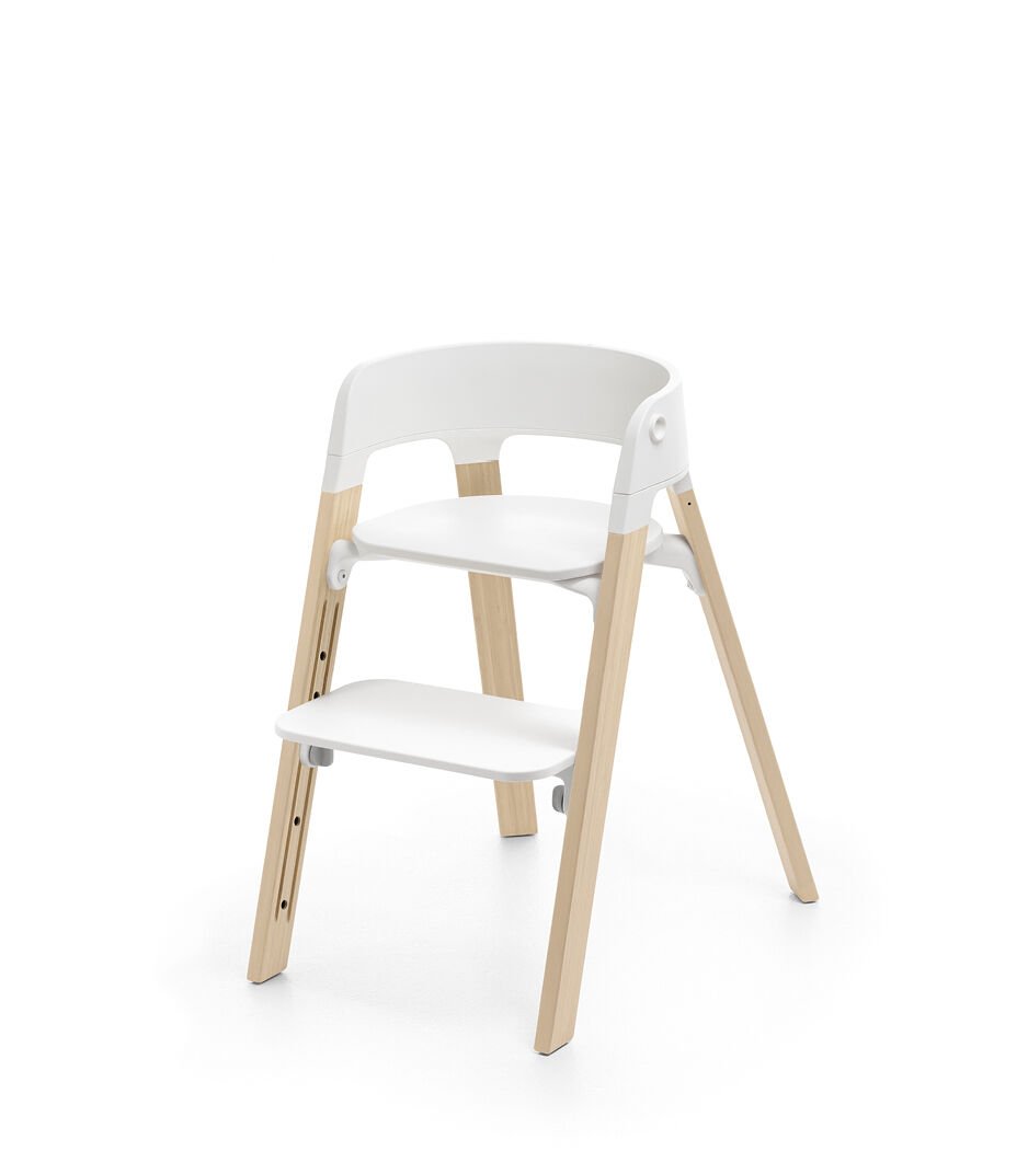 Stokke® Steps™ Chair. Natural/White. Footrest position 3. galery image 18