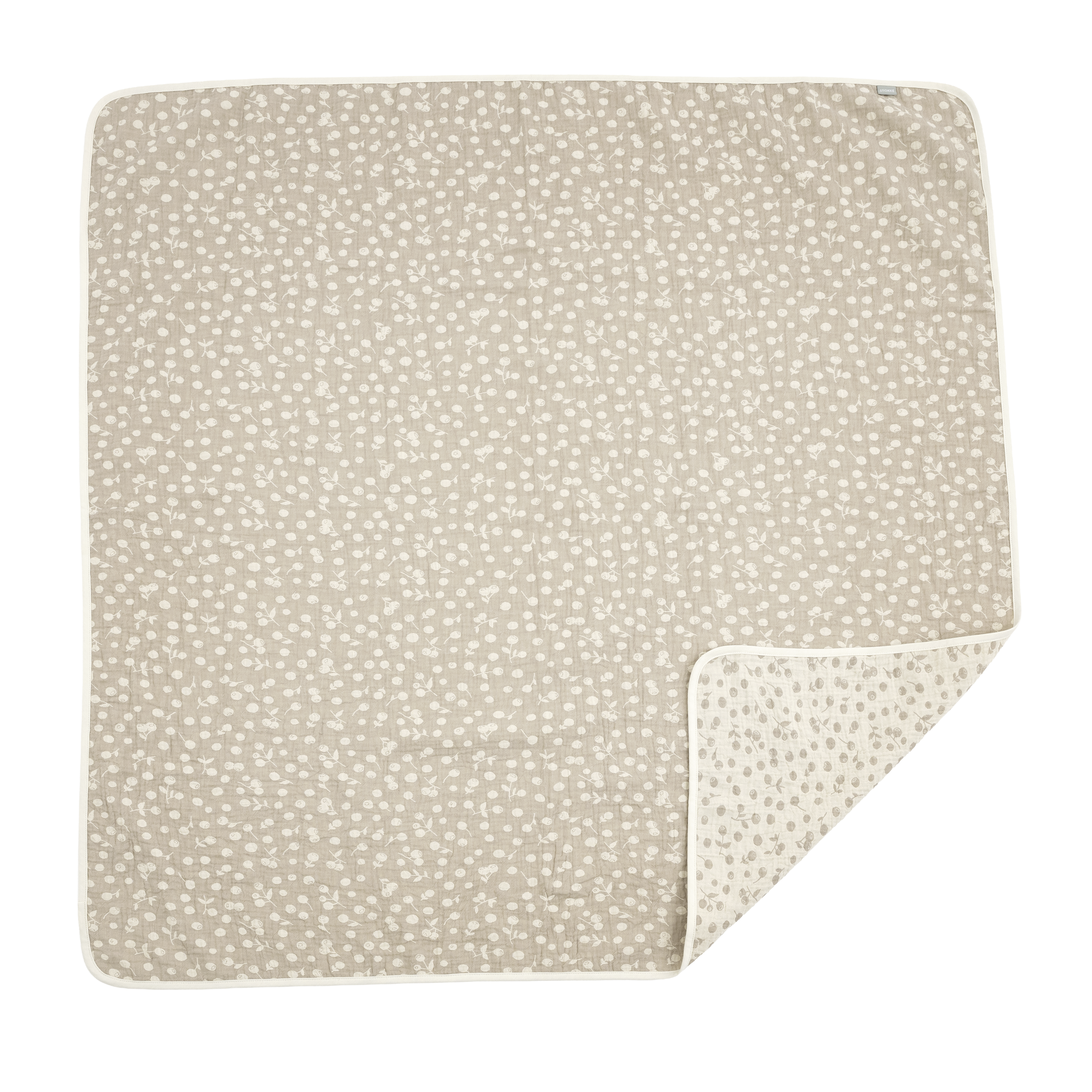 Stokke® Svøpeteppe i musselin 110 x 110, Birch Beige Berries, mainview bilde 4