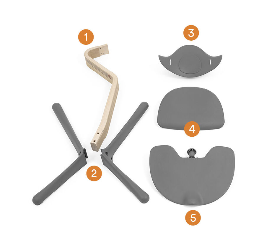 Stokke® Nomi® White Natural High Chair Bundle, , WhatsIncl view 1