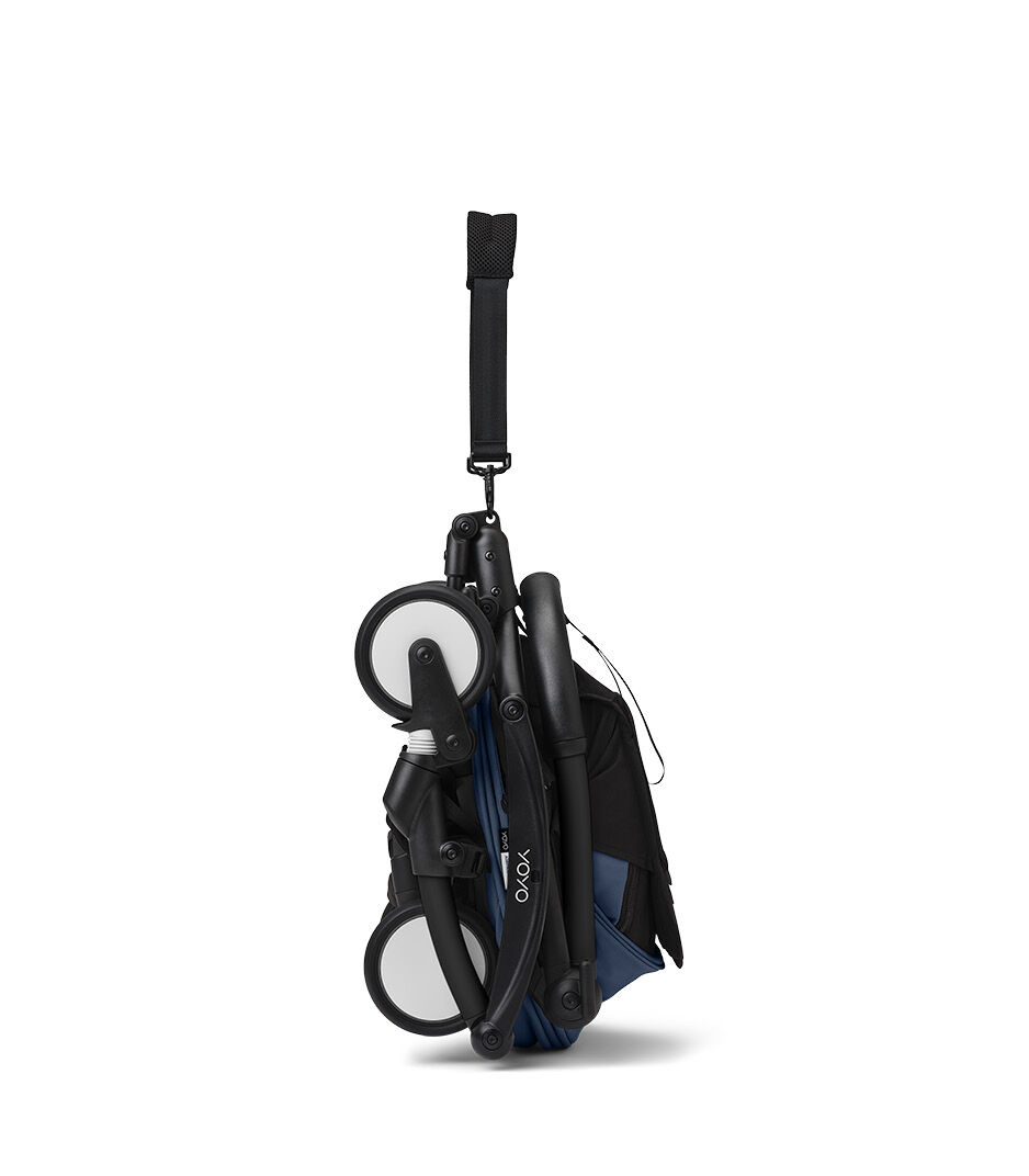 Stokke® YOYO³ stroller from 6 months - Air France Blue on Black, Air France Blue with Black Frame, mainview