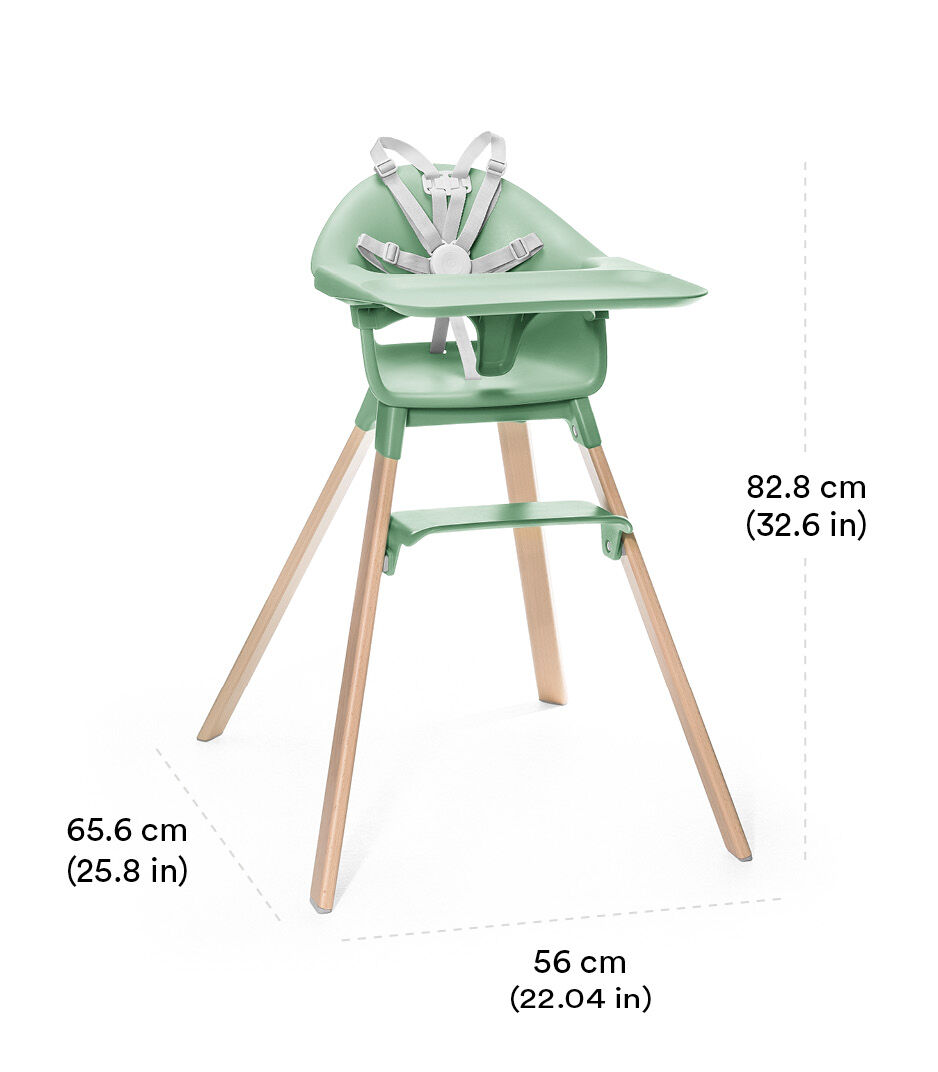 Stokke® Clikk™ 高腳椅白色視野 1