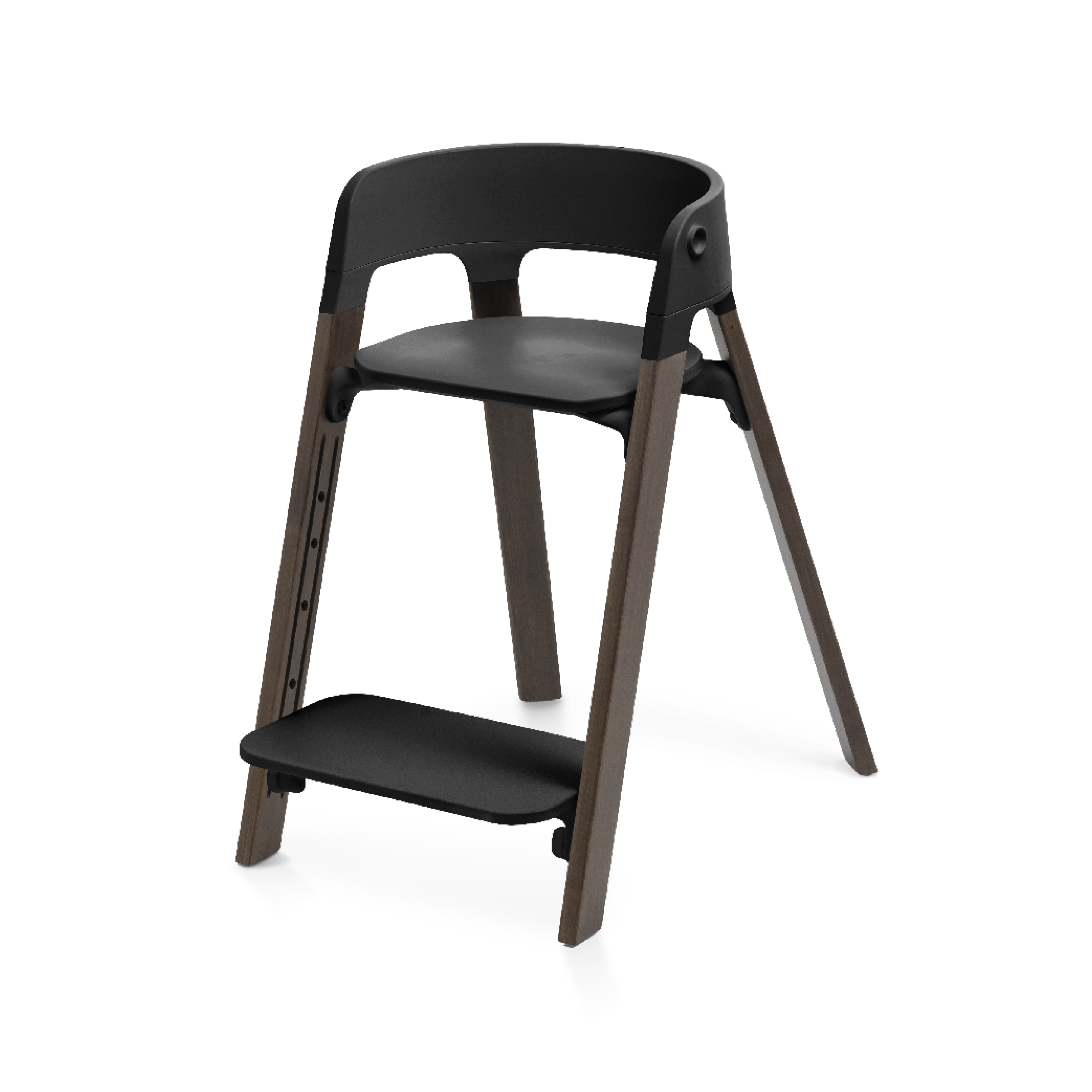 STOKKE ストッケ ステップスチェア ブラック/ナチュラル ステップス | お子さまに合わせて調節できるハイチェア | Stokke