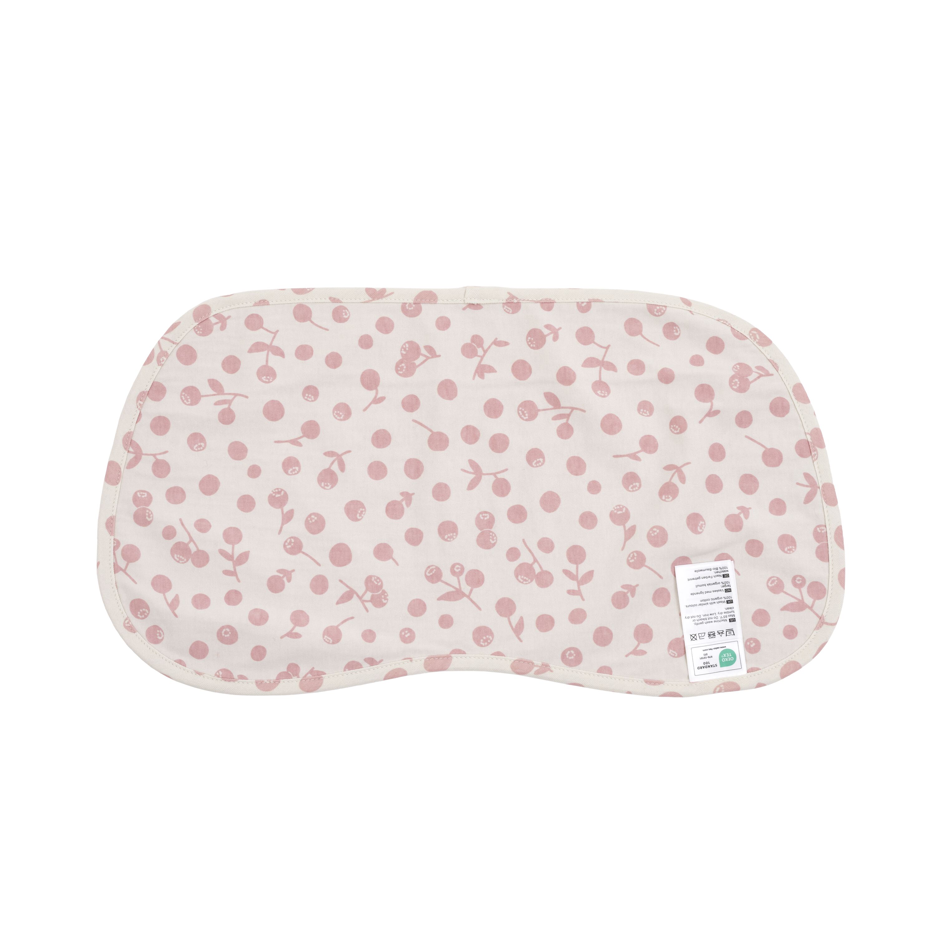Stokke® Burp Cloth. Wild Rose Berries, front.