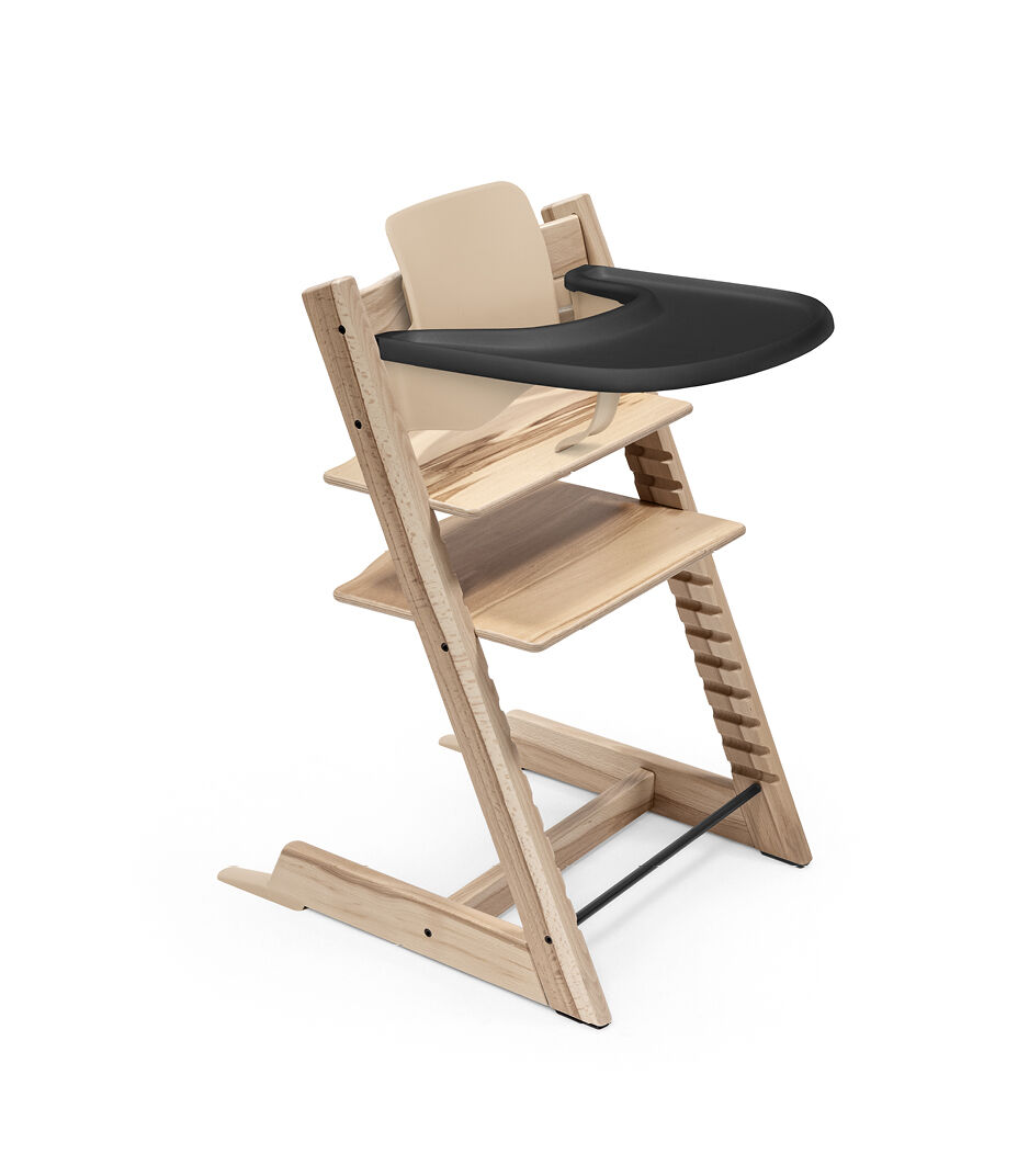 Tripp Trapp® high chair Wild WoodNatural, with Baby Set. Stokke® Tray Black. galery image 28