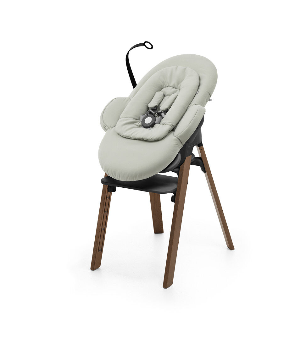 Stokke® Steps™ Golden Brown, Black plastic with Stokke® Steps Bouncer Soft Sage. galery image 6