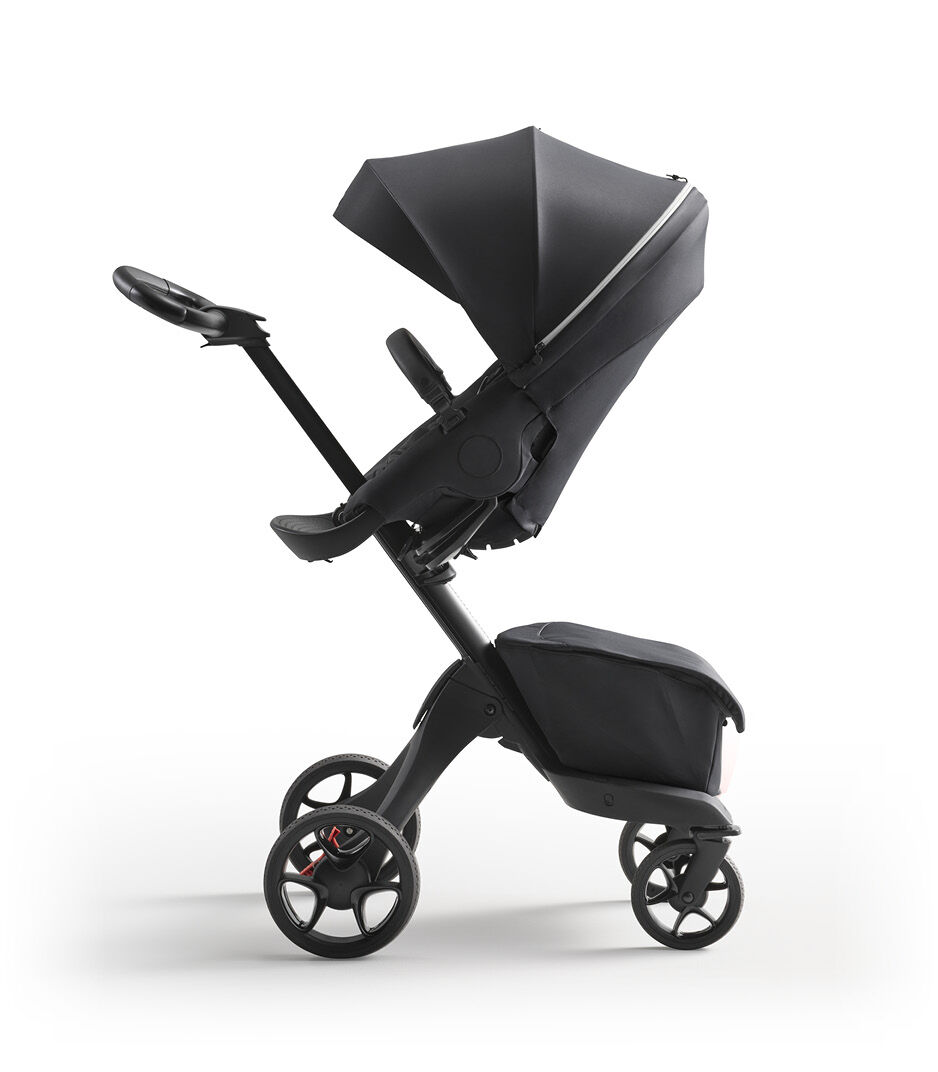 Stokke® Xplory® X Rich Black Stroller with Seat Parent Facing
