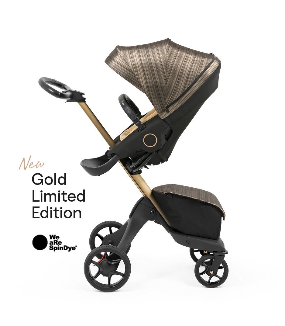Stokke® Xplory® X Gold with Seat Parent Facing. Limited Edition.