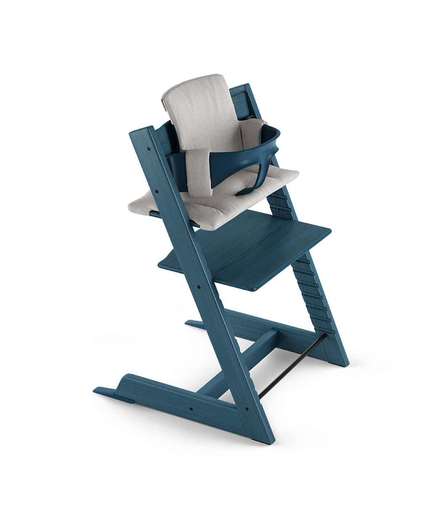 Tripp Trapp Chair Midnight Blue Tripp Trapp Midnight Blue With Baby Set And Classic Cushion Grey Melange