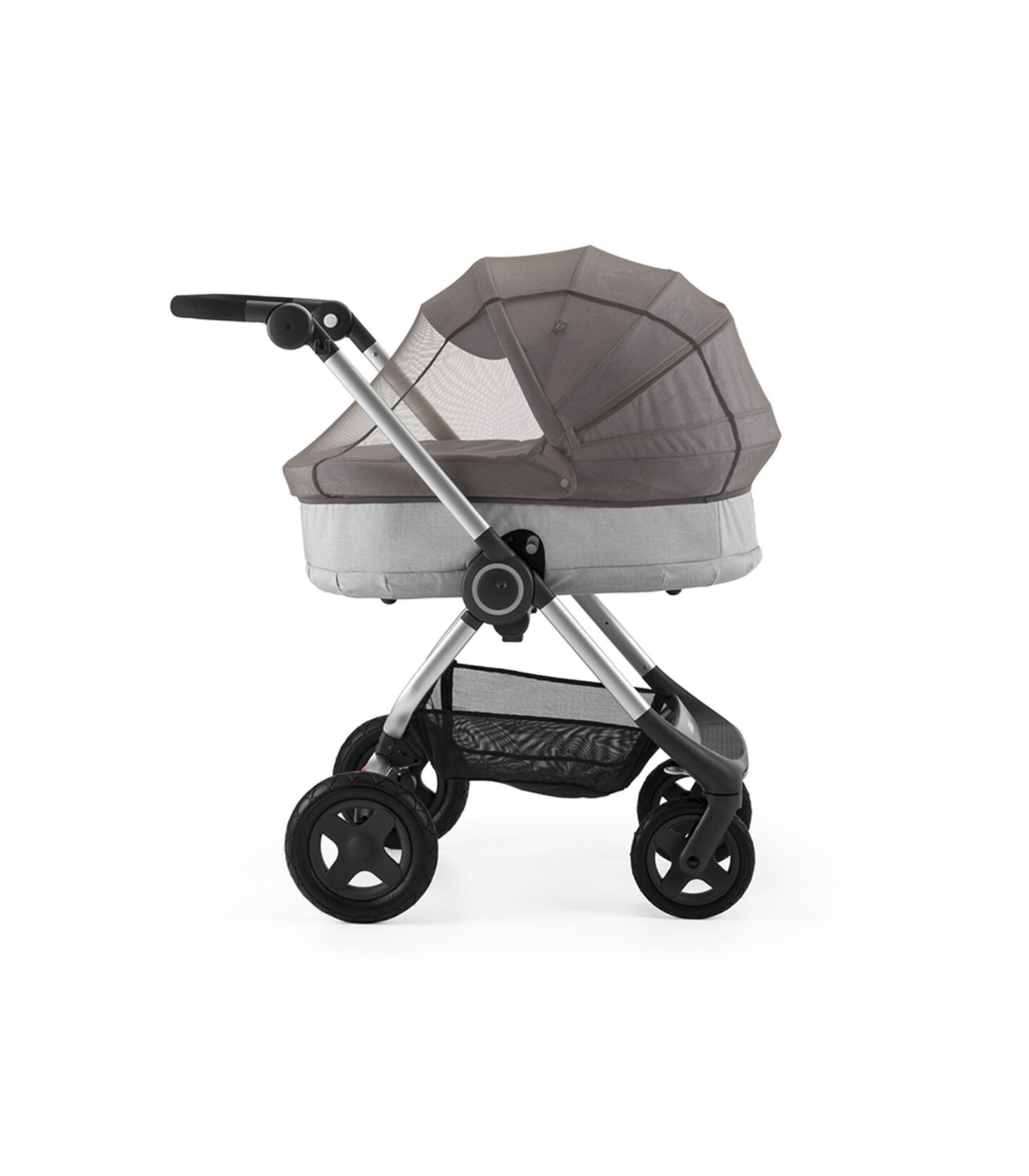 Stokke® Scoot™ With Carry Cot Grey Melange. Mosquito Net. Stokke® Scoot™ With Carry Cot Grey Melange. Mosquito Net.