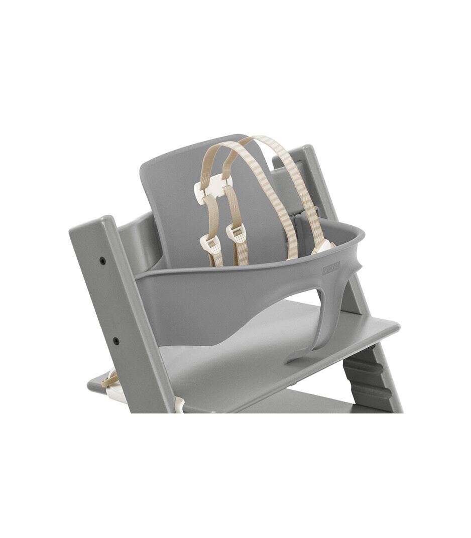 Tripp Trapp® High Chair Storm Grey, with Baby Set and Harness. Global version.