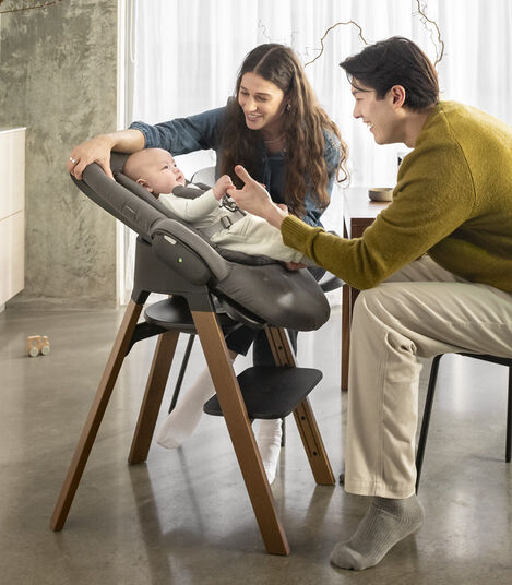 Stokke® Steps™ Wippe Herringbone Grey / Gestell in Black, Herringbone Grey / Gestell in Black, mainview view 4