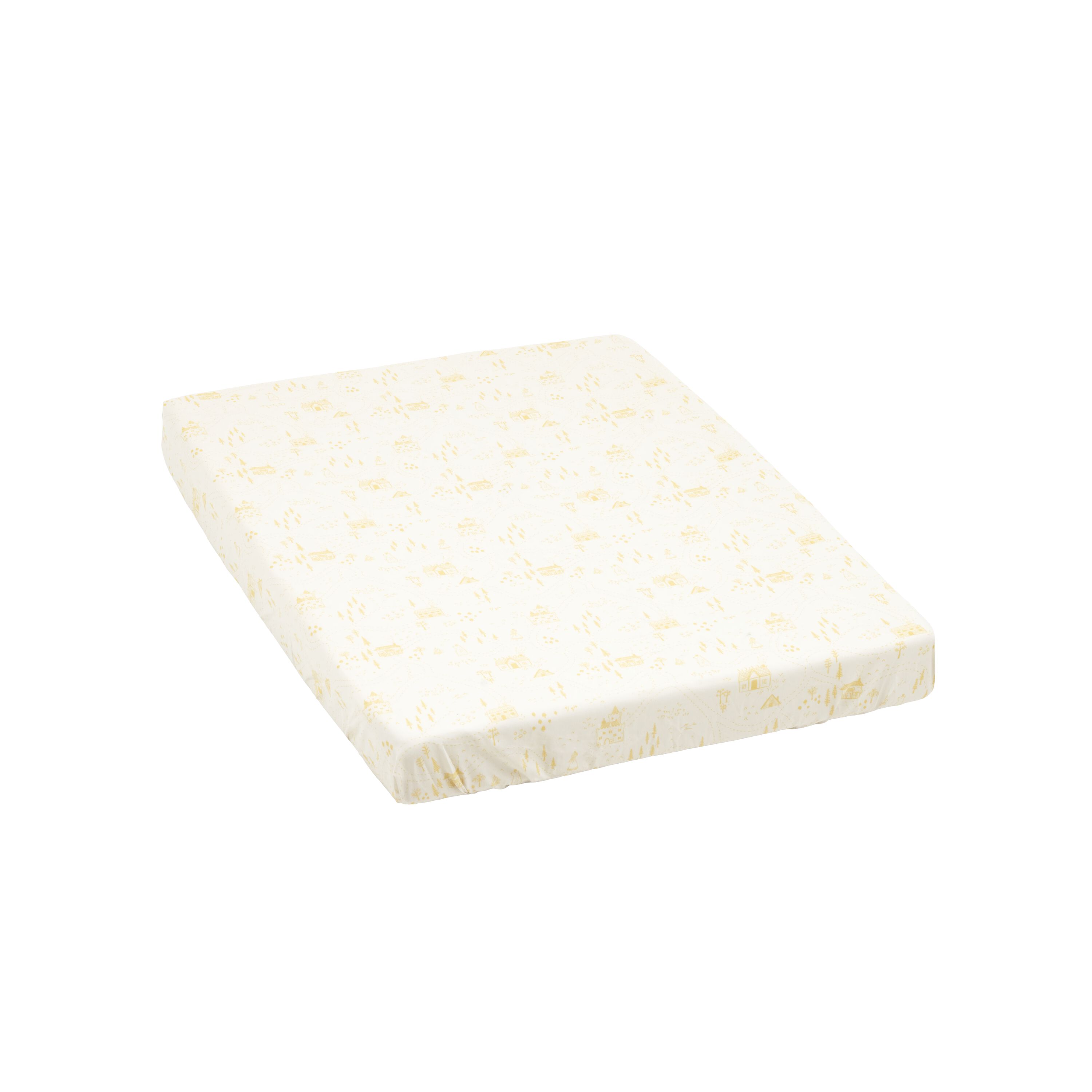 Stokke® Mini 60x80 cm Lastikli Çarşaf Gün Batımı Sarı Harita, Sunset Yellow Map, mainview