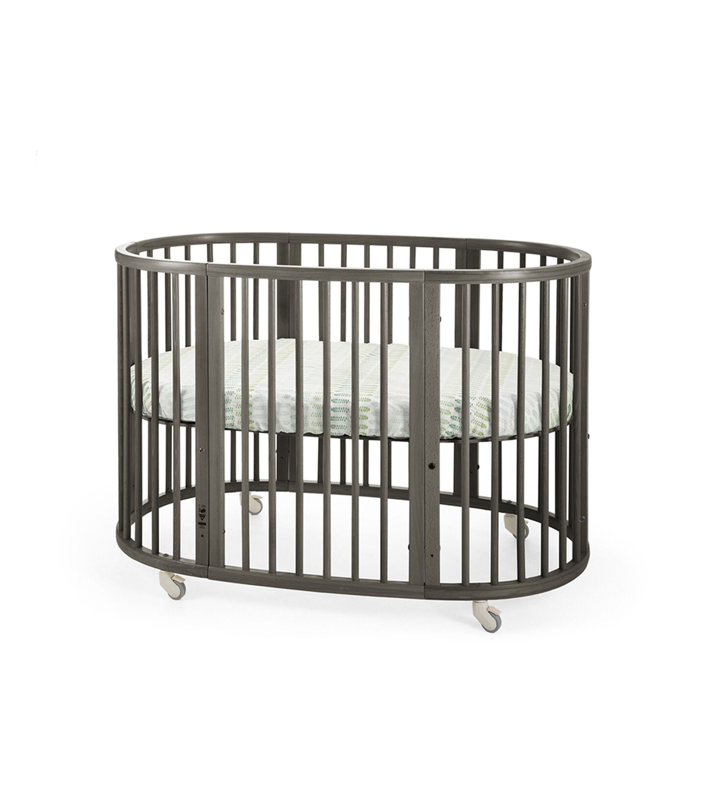 Stokke&reg; Sleepi&trade; Hazy Grey. Fitted Sheet Aqua Straw.