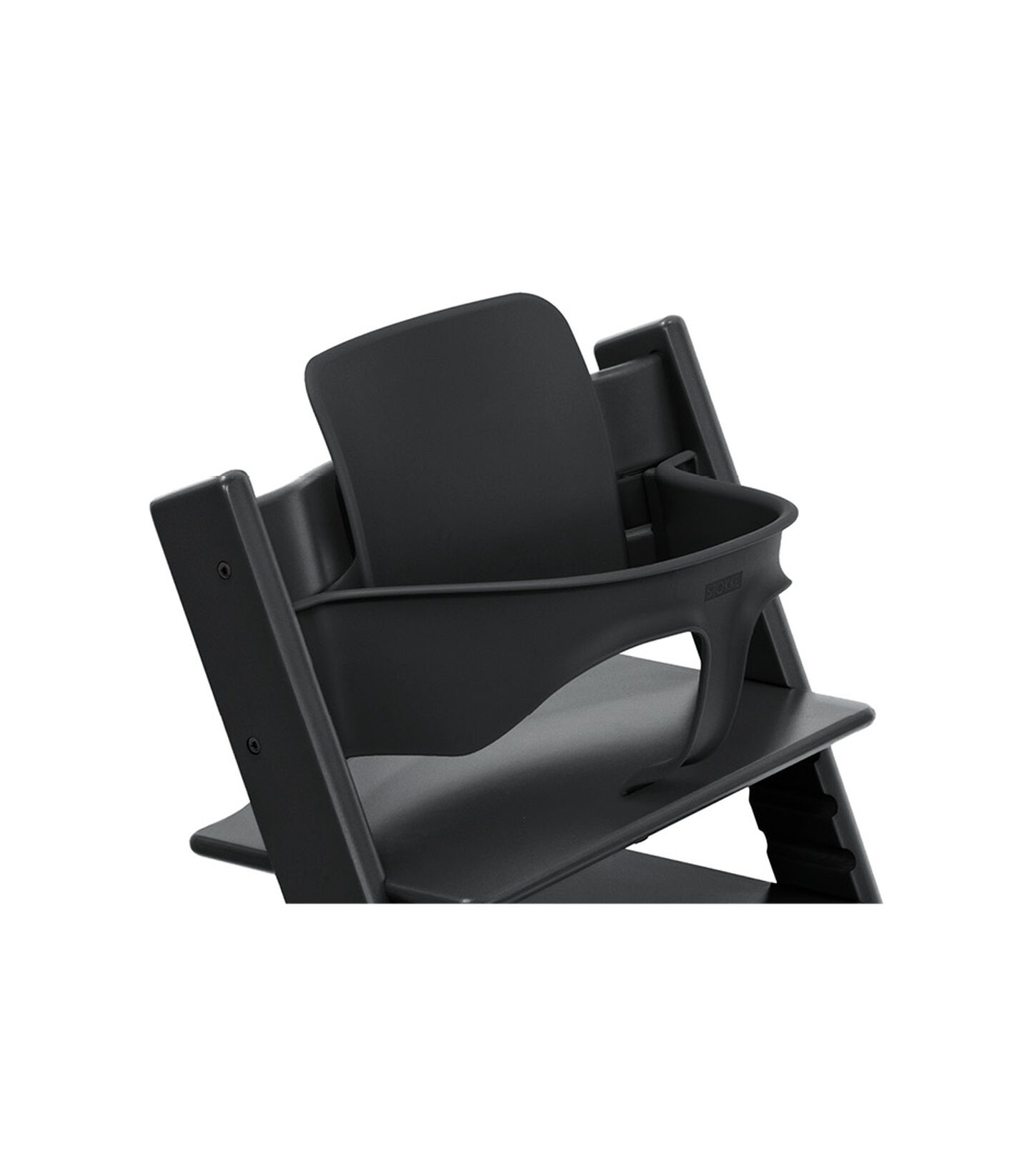Tripp Trapp® Chair Black with Baby Set. Close-up. view 1