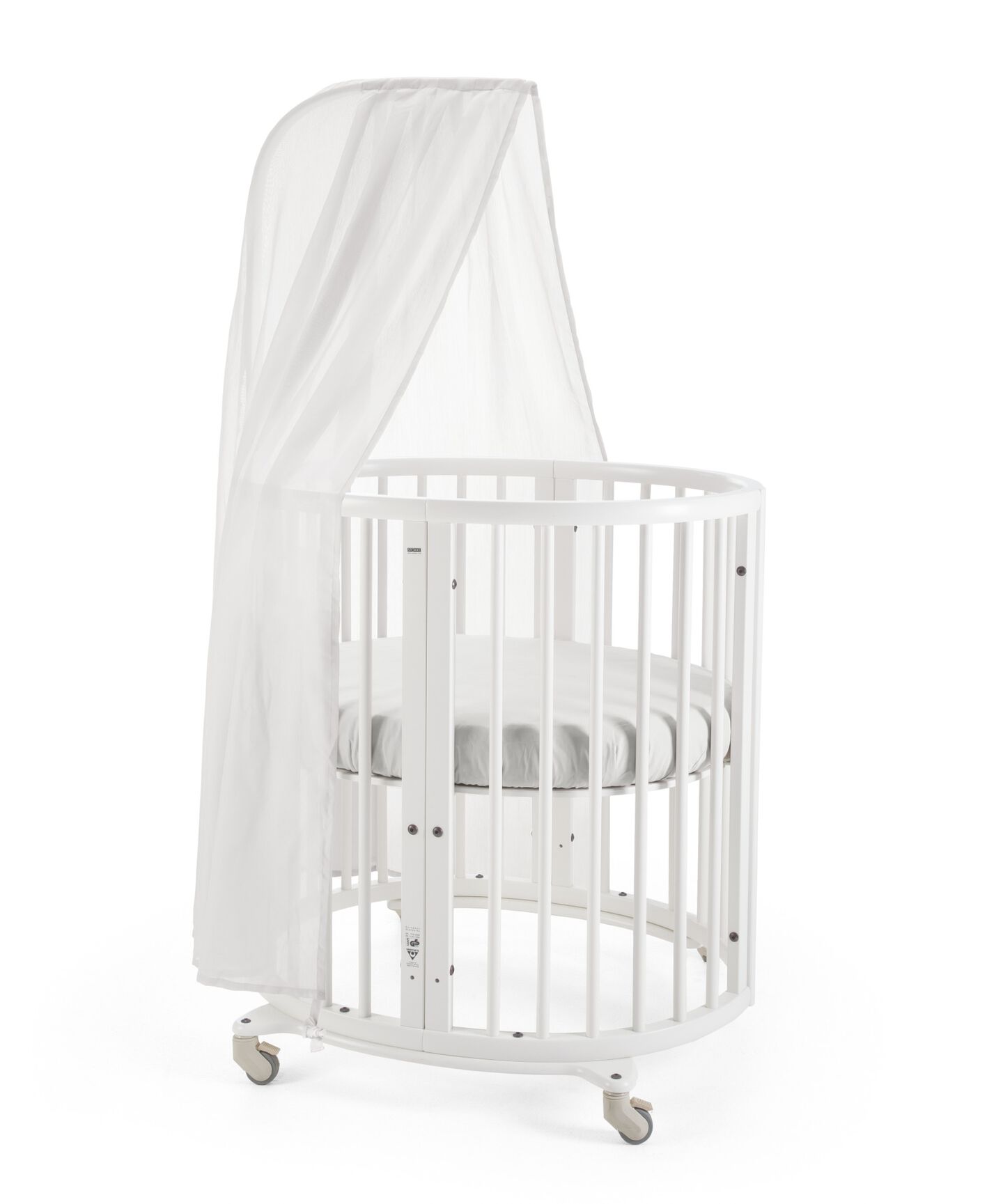 Stokke® Sleepi™ Mini, White. Canopy, Fitted Sheet White. Stokke® Sleepi™ Mini, White. Canopy, Fitted Sheet White.