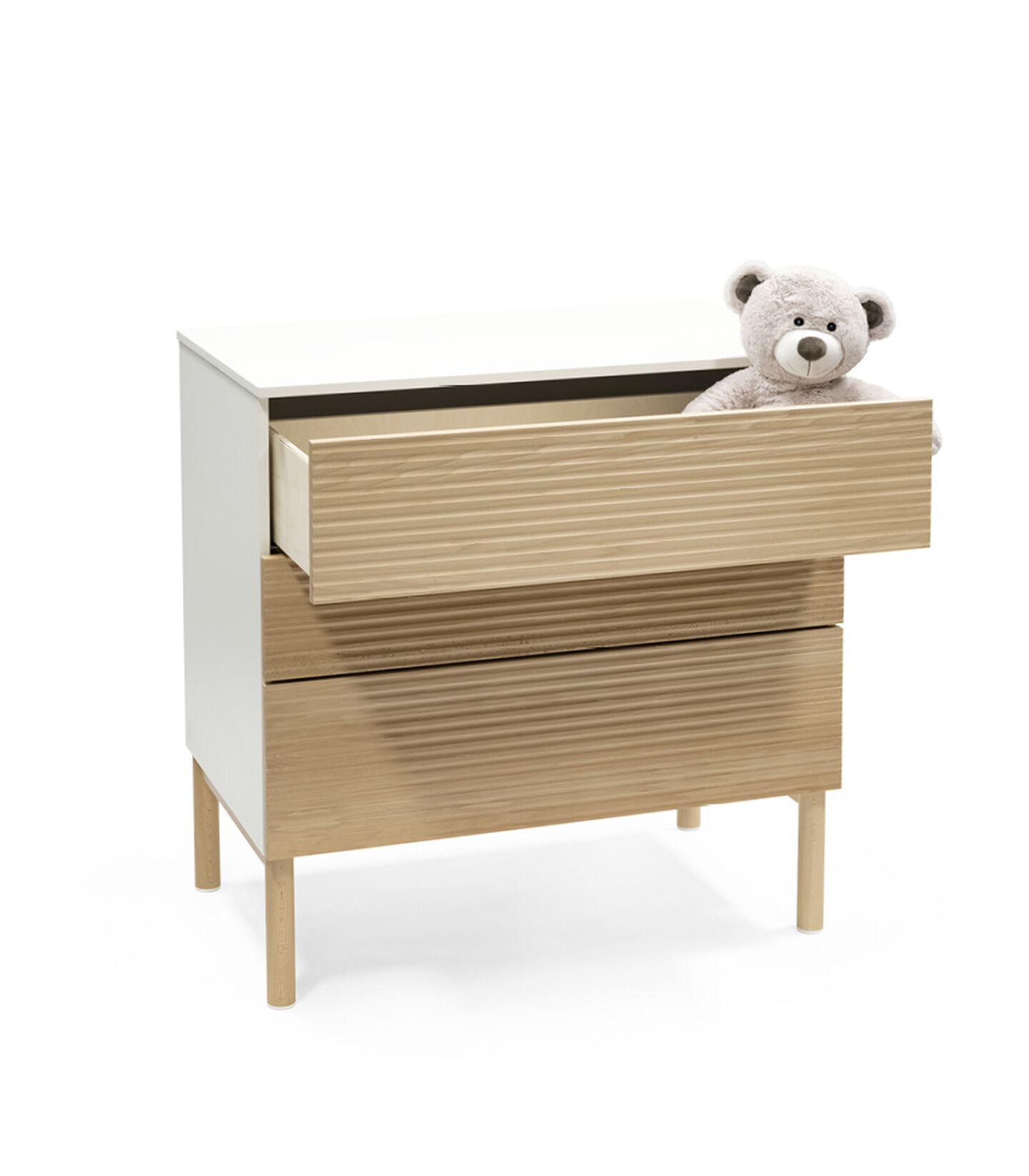 Stokke® Sleepi™ Dresser with open drawer. view 3