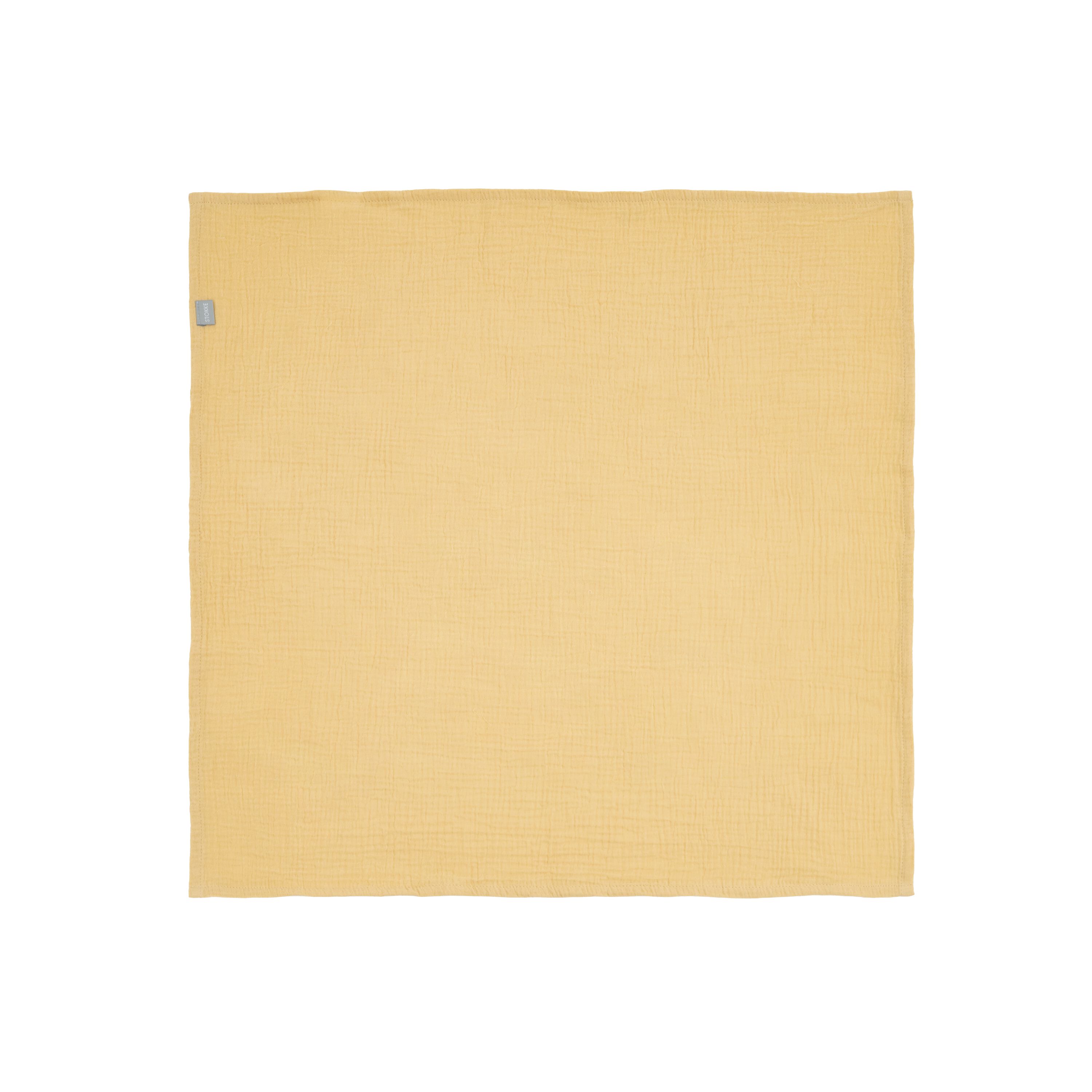 Stokke® Muslin Cloth. Sunset Yellow Map, reverse.