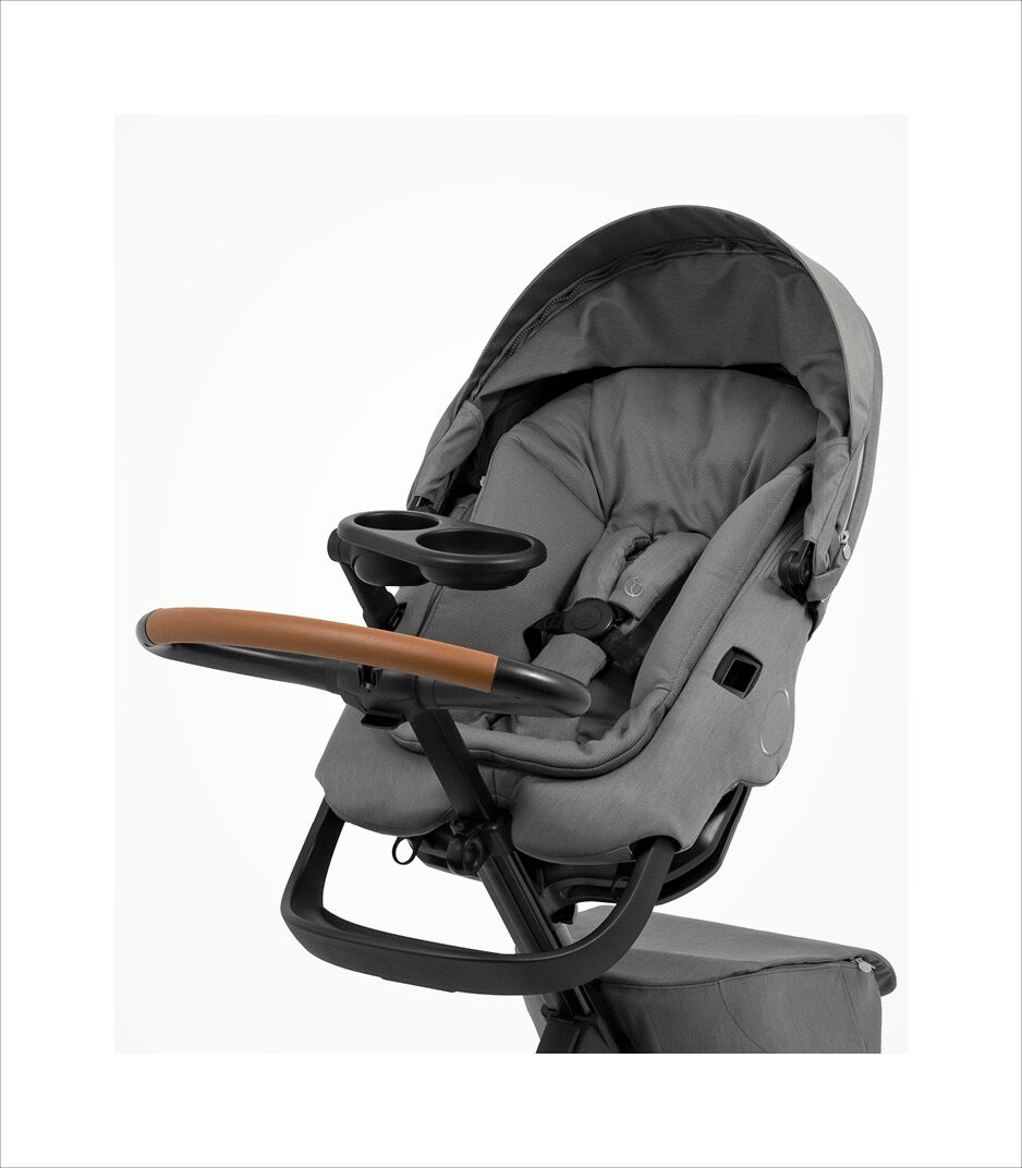 Plateau Amovible Pour Poussette Avec Porte-Gobelet Et Support Téléphone - Universel, Noir, PP Résistant