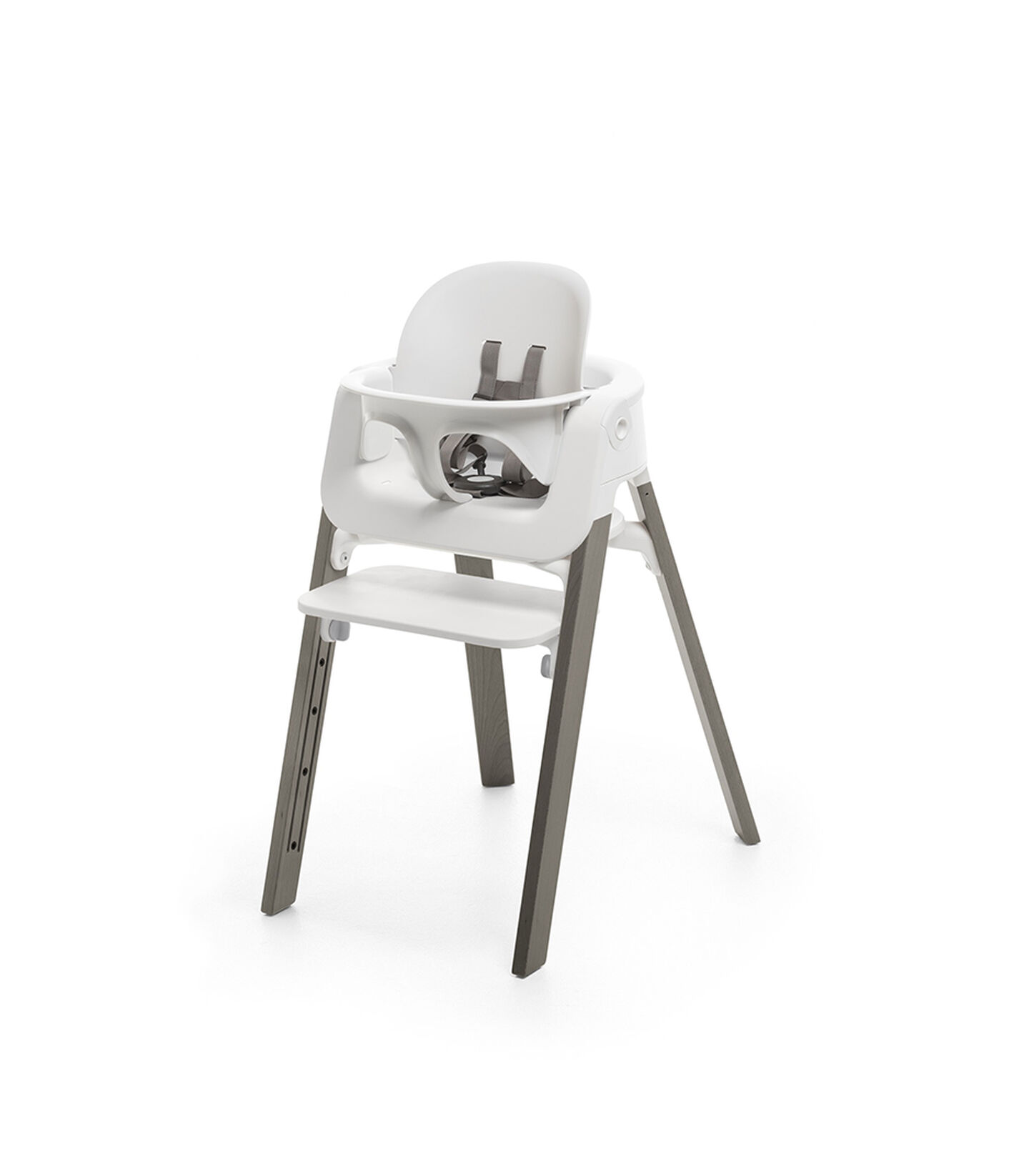 Stokke® Steps™ High Chair Hazy Grey Legs with White, Hazy Grey, mainview view 2