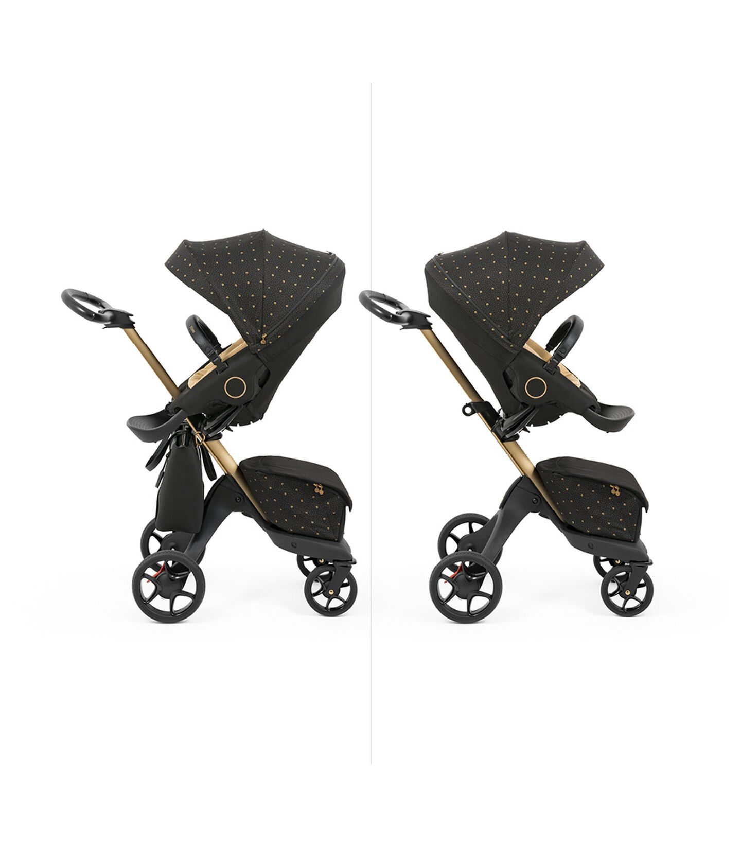 Stokke® Xplory® X Signature, Seat on chassis, Parent facing + forward facing, Silhouette view. view 6