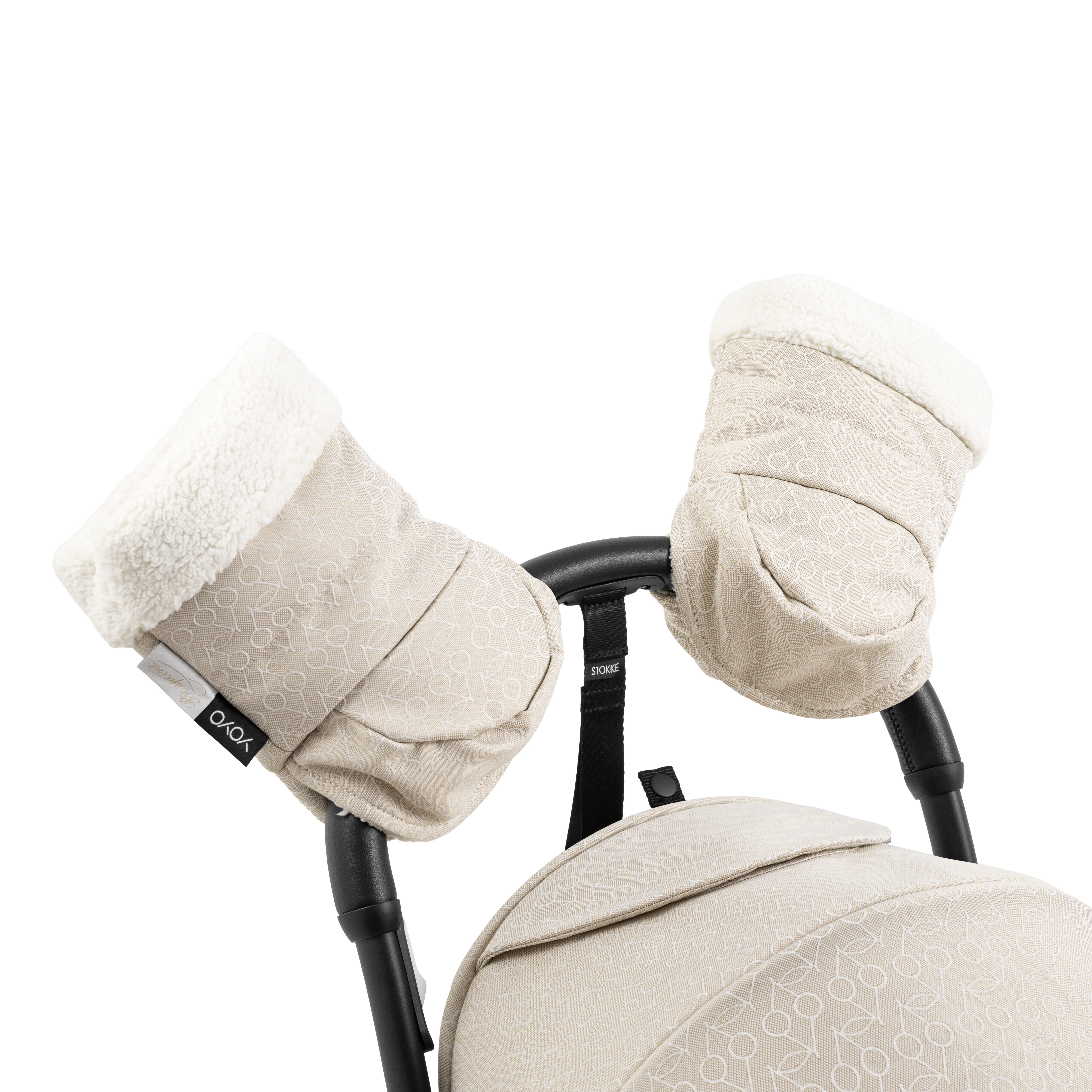 Stokke® YOYO5 Bonpoint Beige. Mittens. Top view. Close-up.