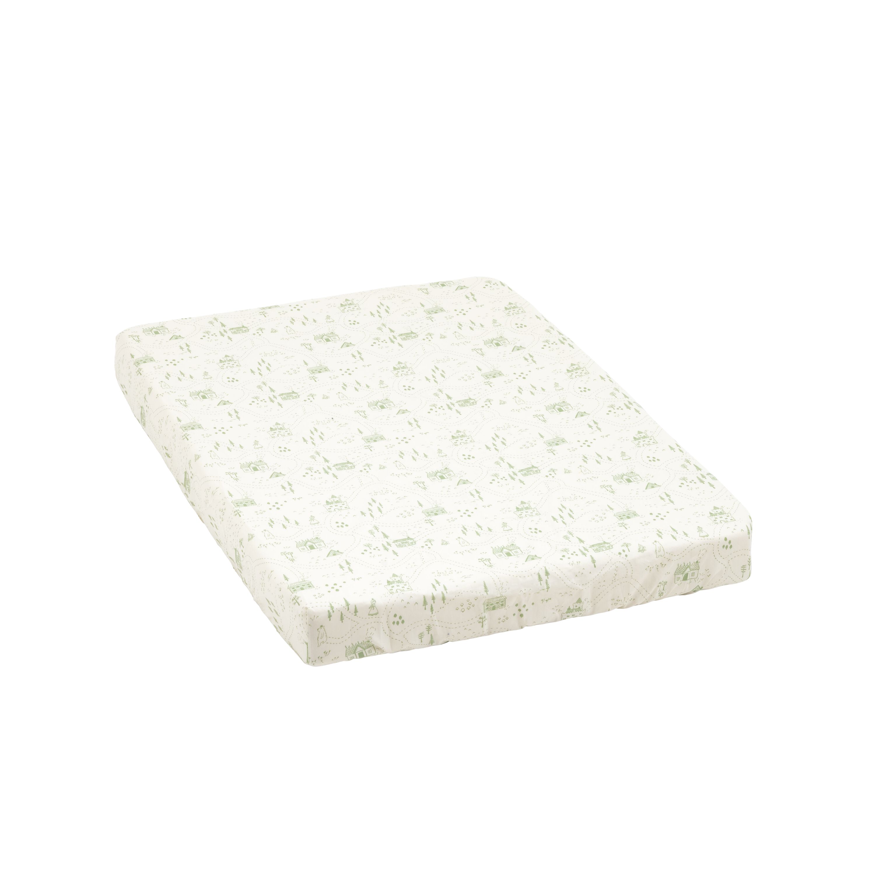 Stokke® Mini 60 x 80 cm Formsydd Laken Sage Green, Sage Green Map, mainview